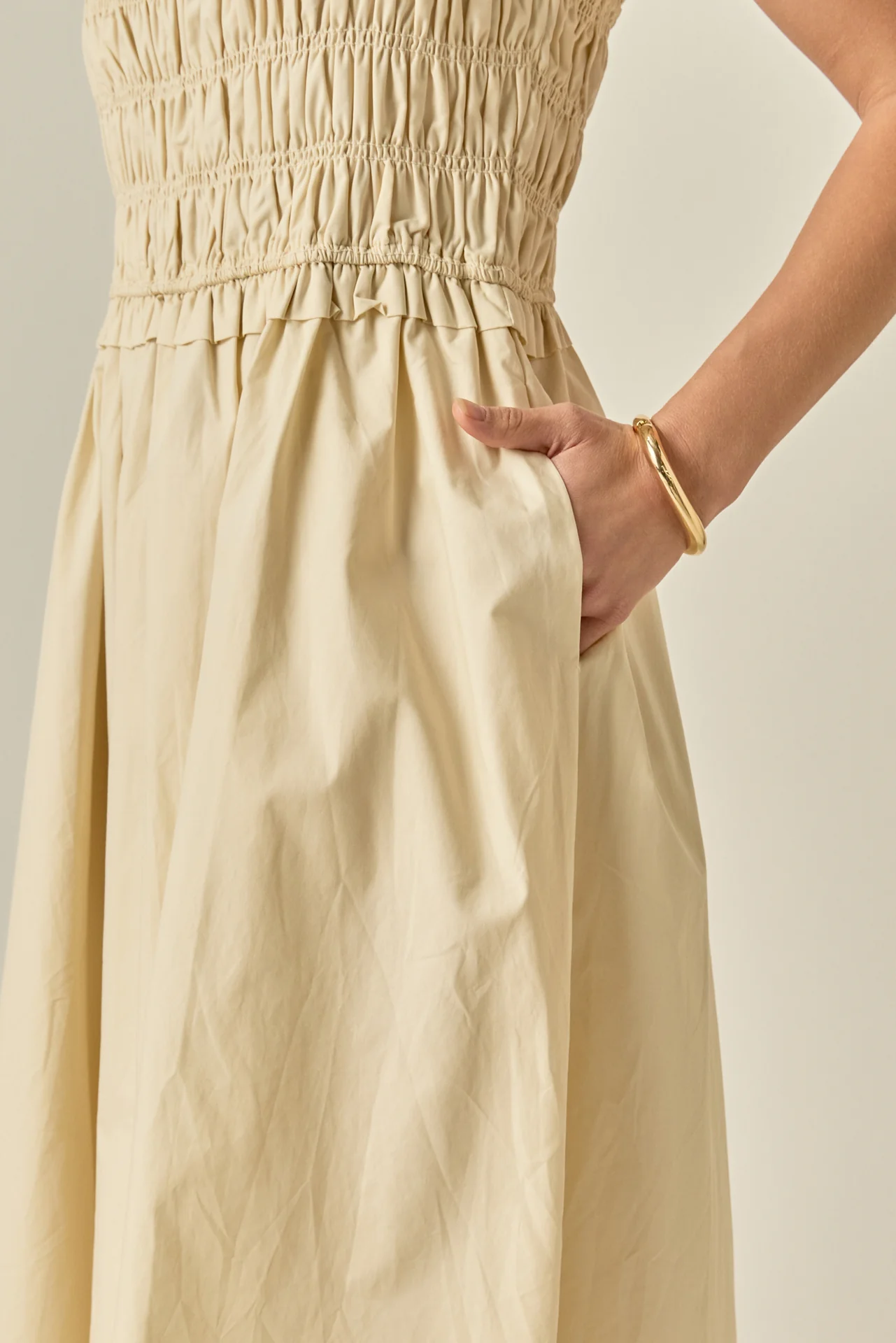 Ruffled Shoulder Straps Midi Dress - Image 3