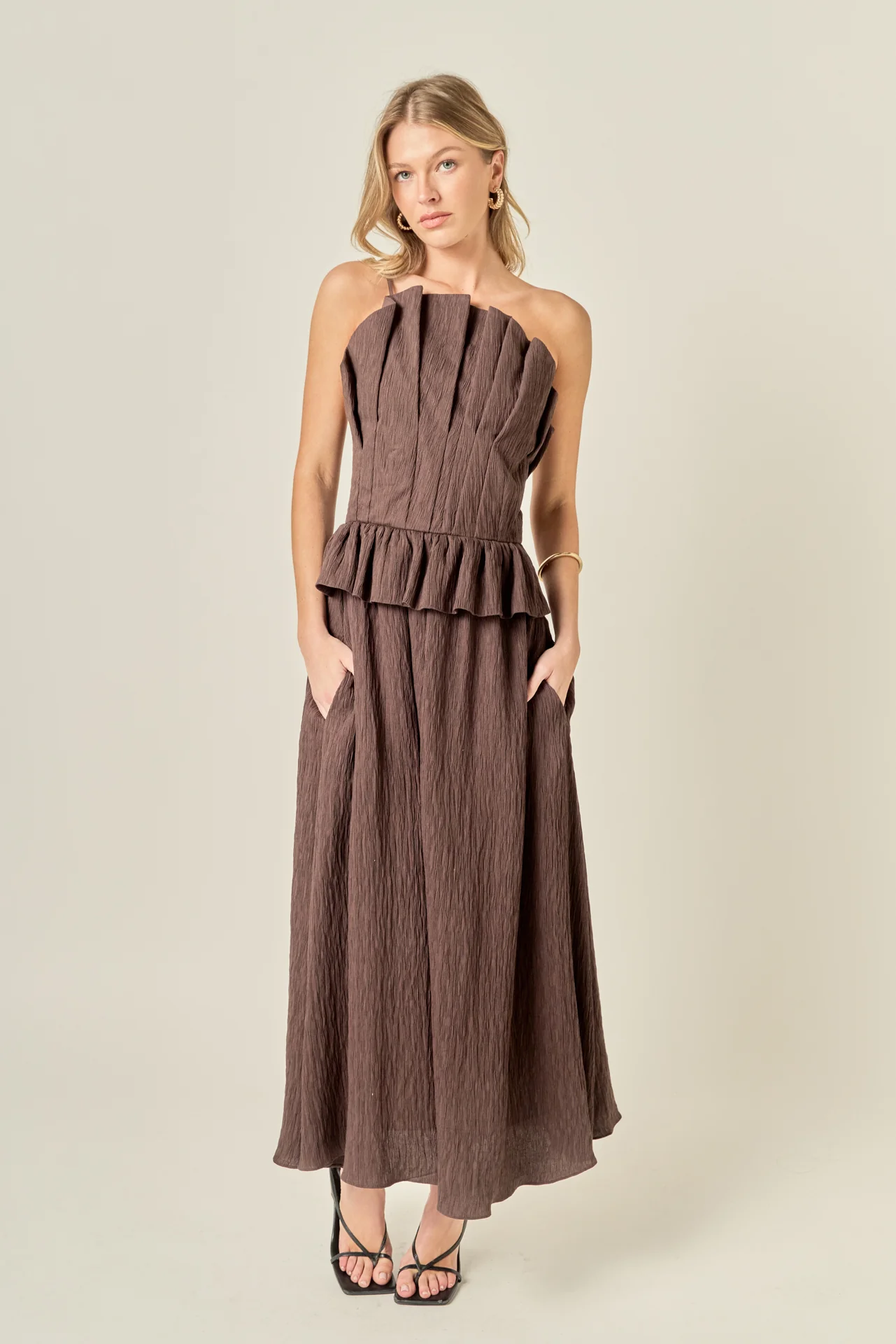 Modern Muse Pleated Midi Dress - Image 12