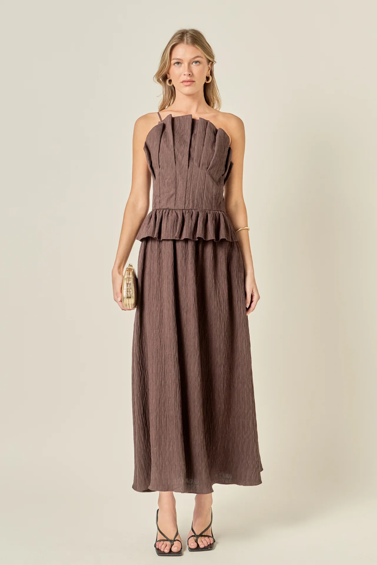 Modern Muse Pleated Midi Dress - Image 7