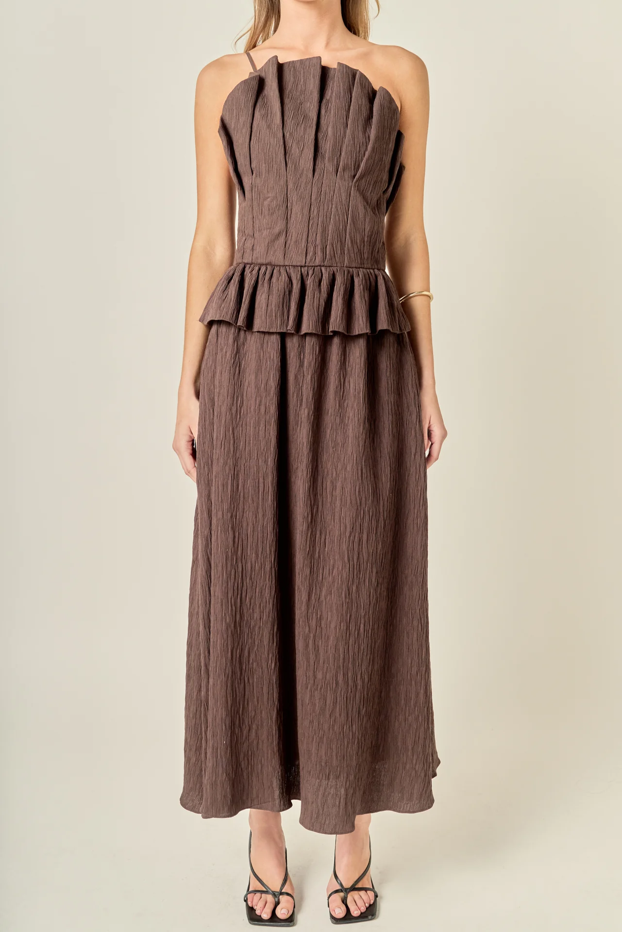 Modern Muse Pleated Midi Dress - Image 8