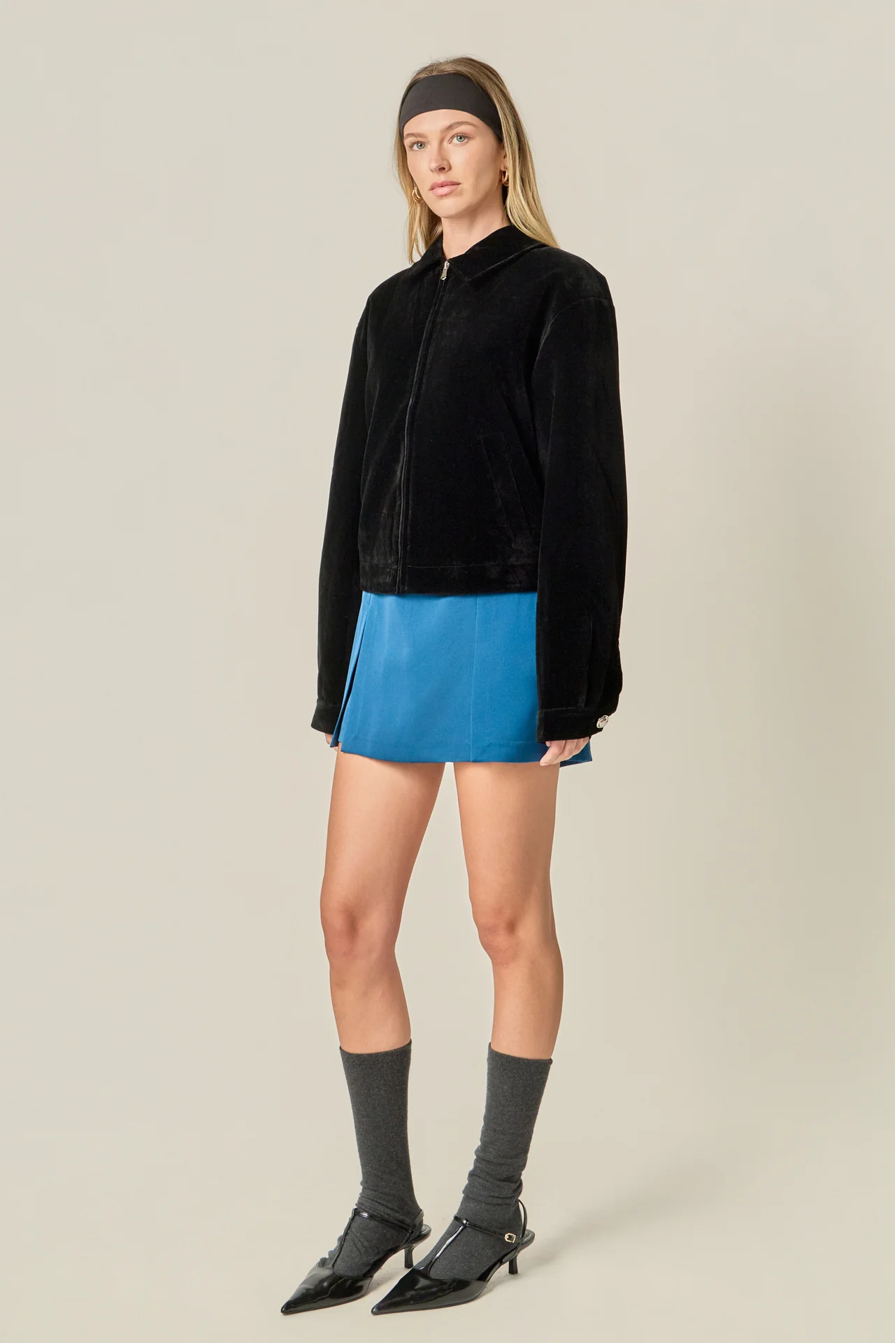 Satin Single Pleat Skort - Image 3