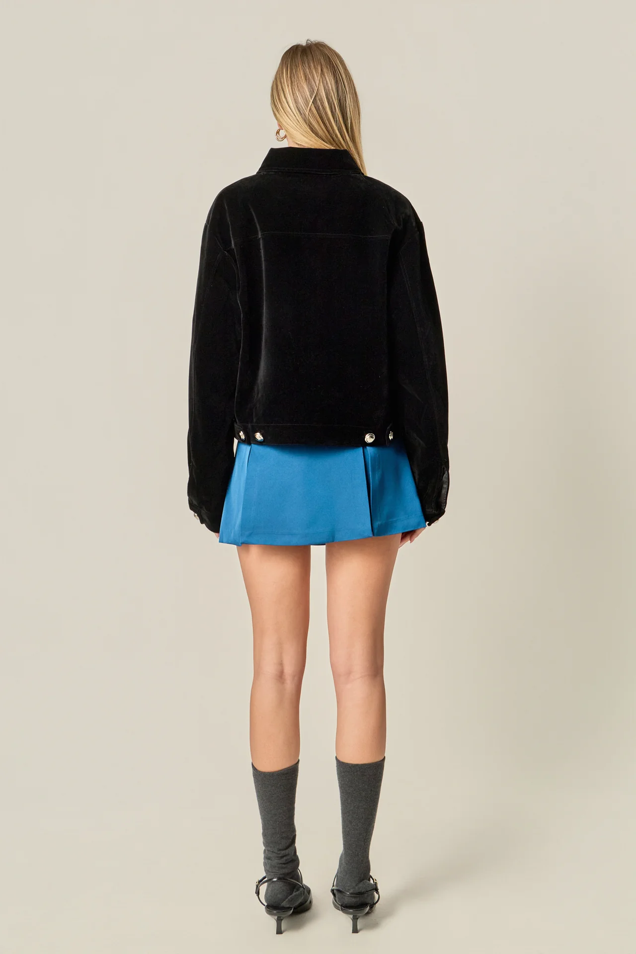 Satin Single Pleat Skort - Image 4
