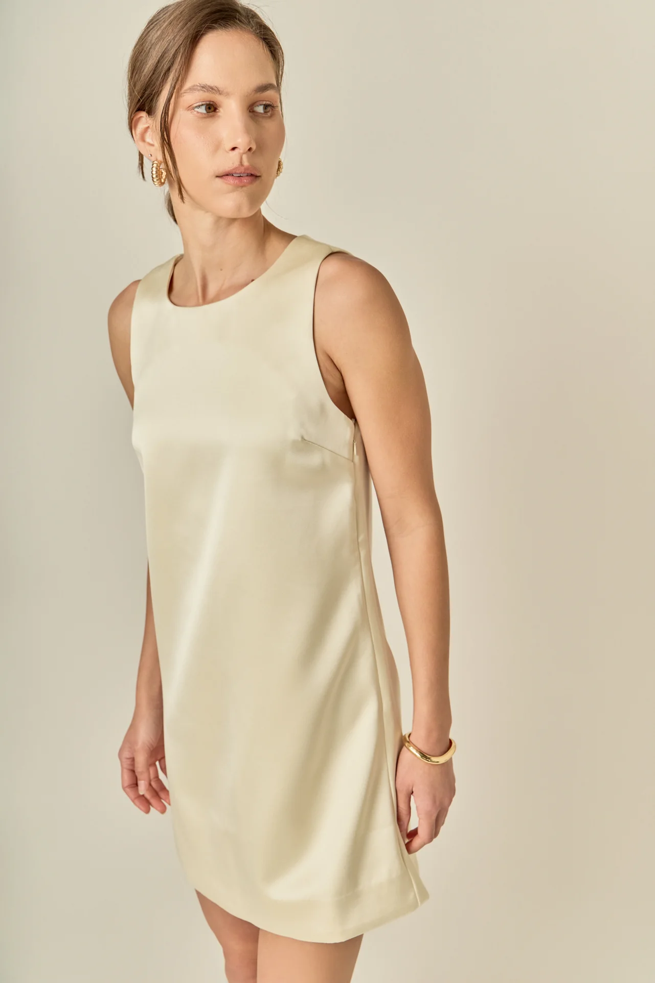 Satin Sleeveless Midi Dress - Image 5