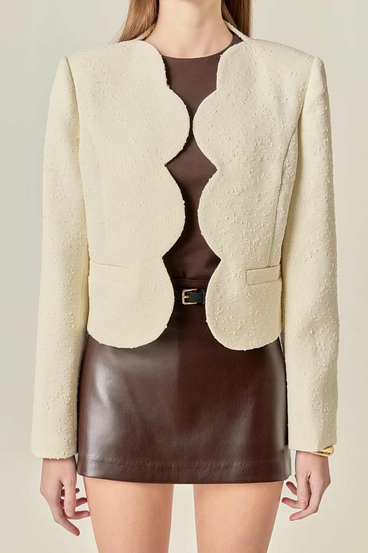 The Scallop-Edge Textured Blazer - Image 2