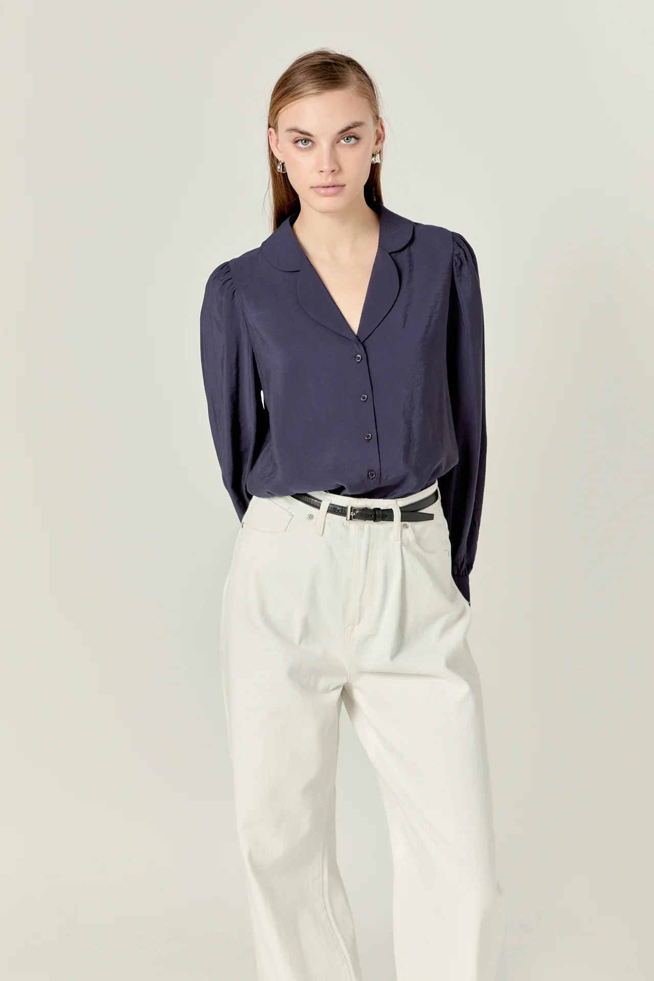 Scallop Collared Dress Shirt - Image 11