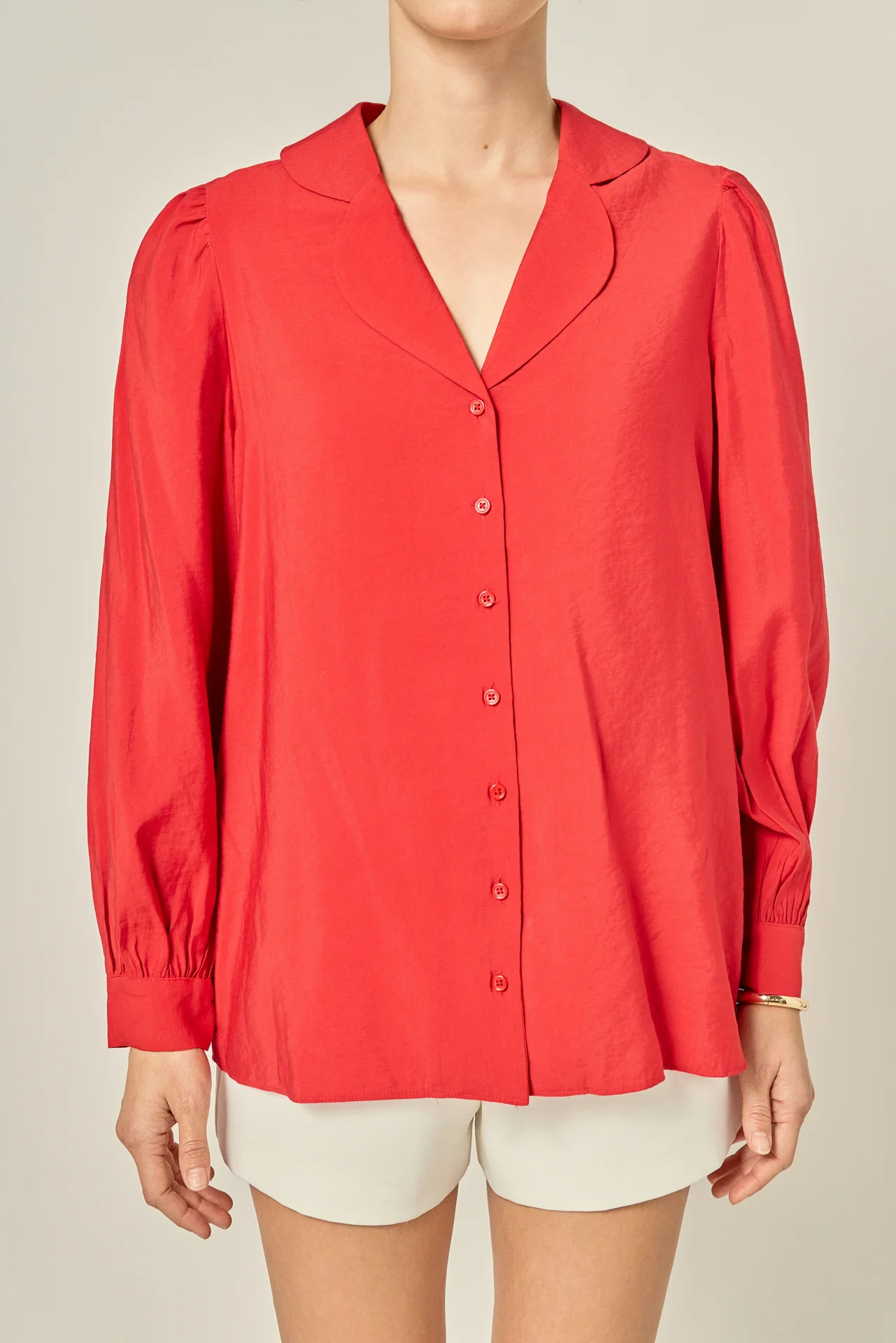 Scallop Collared Dress Shirt - Image 2