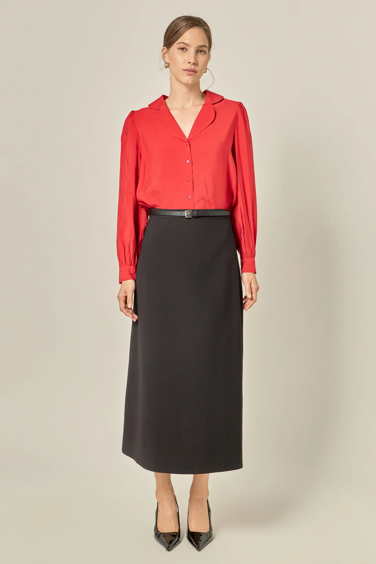 Scallop Collared Dress Shirt - Image 6