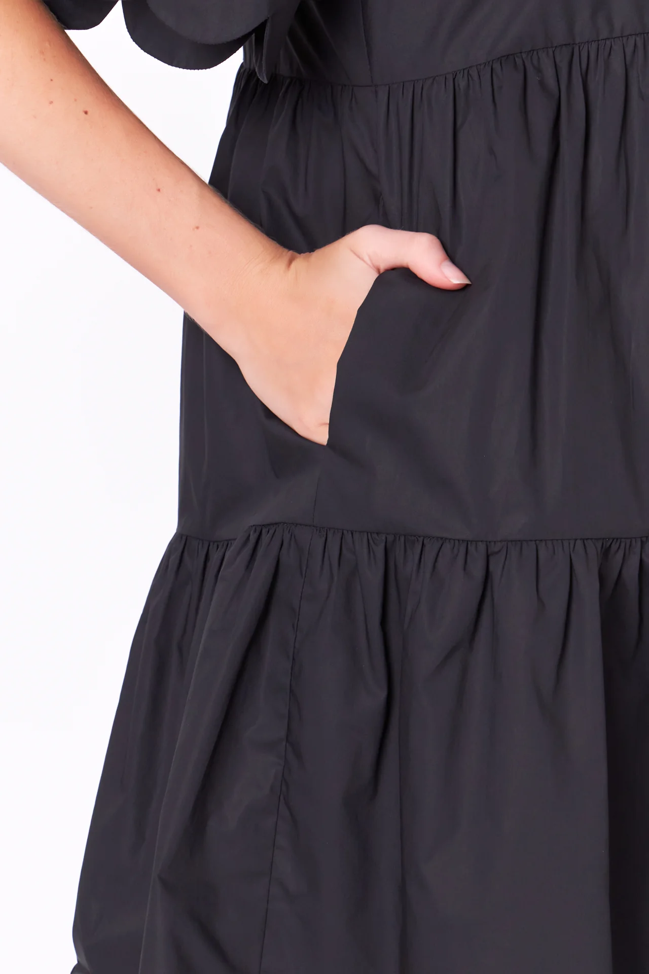 Scallop Detail Tiered Mini Dress - Image 17