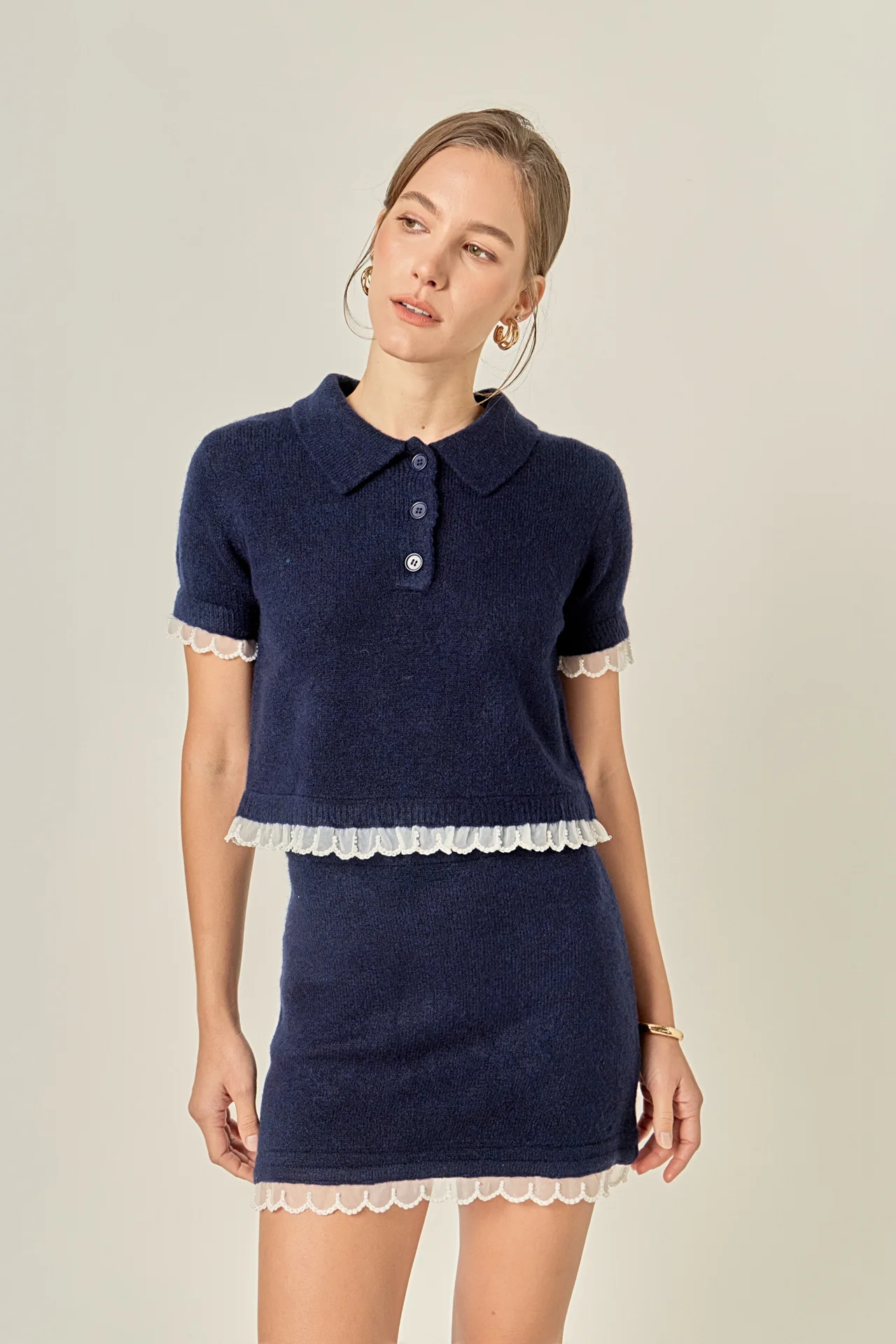 Scallop Detailed Knit Top - Image 6