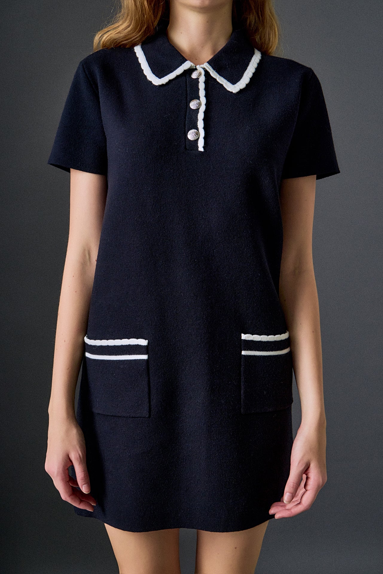 Scallop Detailed Mini Dress - Image 2