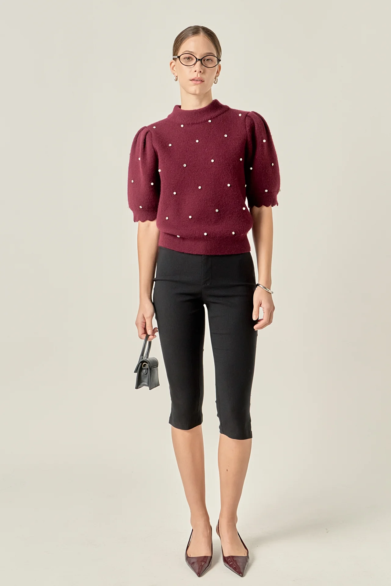Scalloped Puff Sleeve Embellishment Knit - Image 19