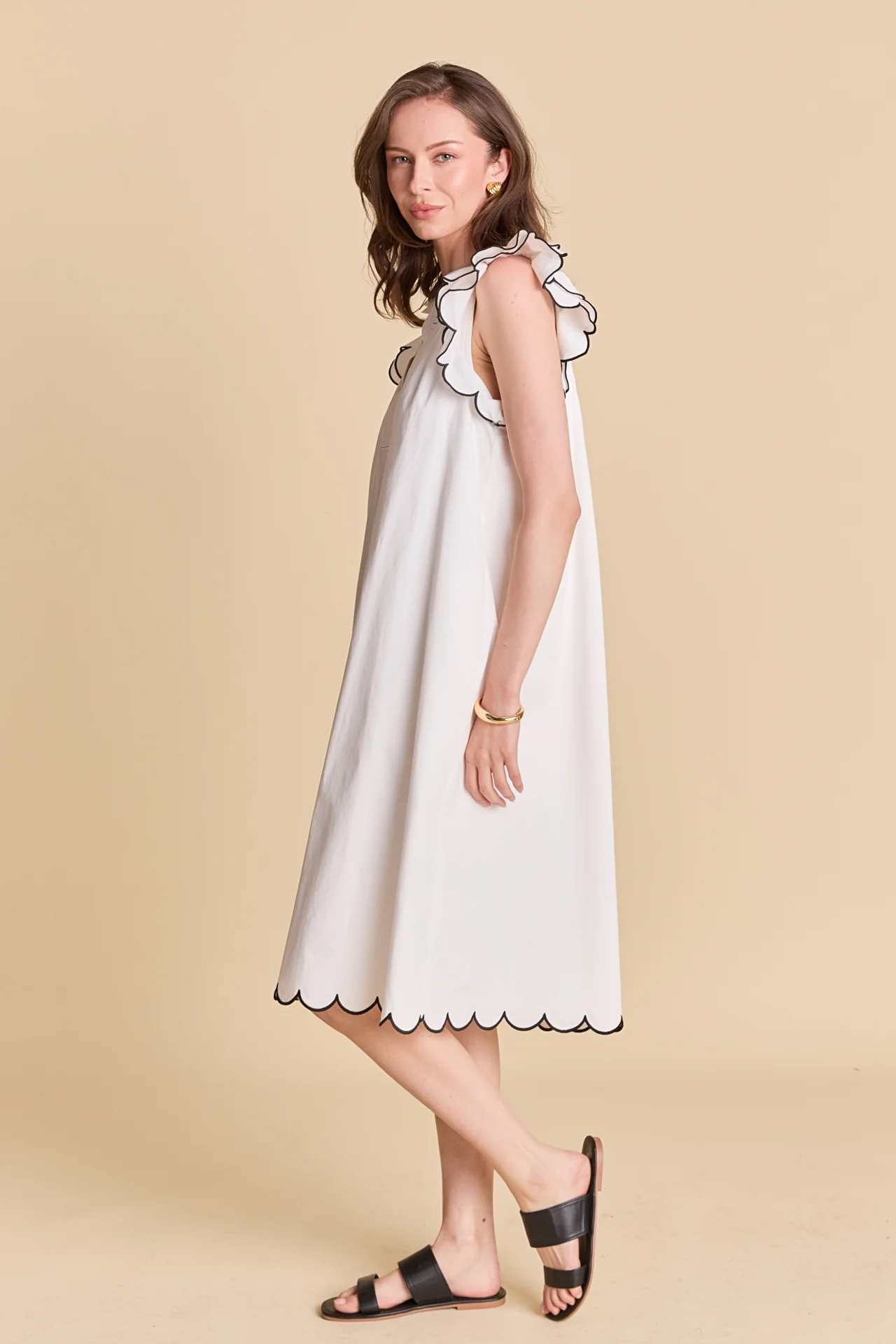 Scallop Midi Dress - Image 11