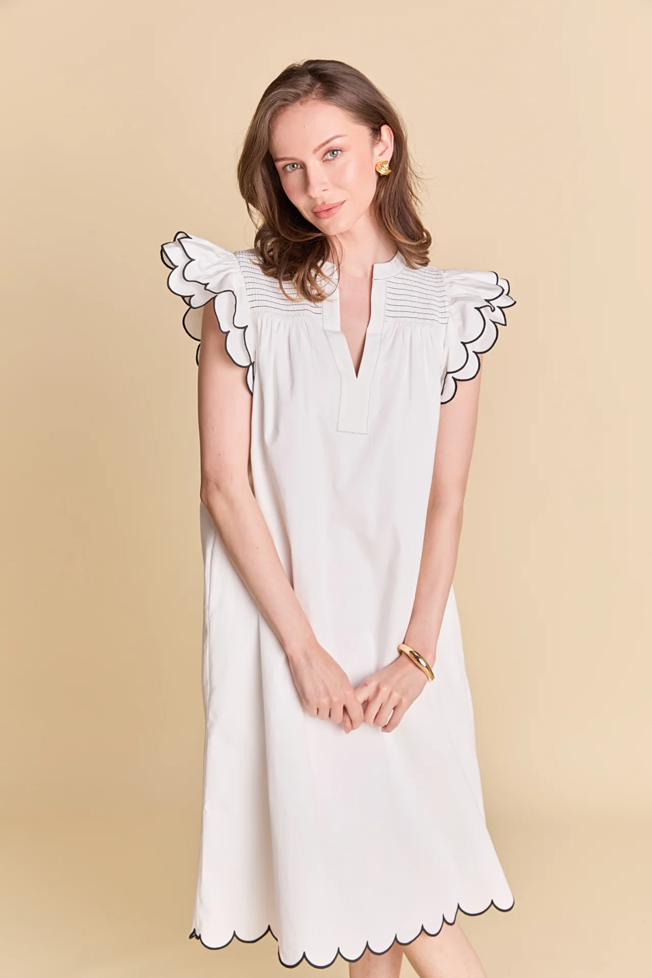 Scallop Midi Dress - Image 13