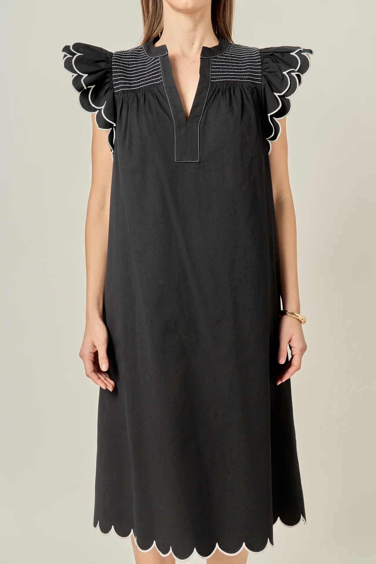 Scallop Midi Dress - Image 2