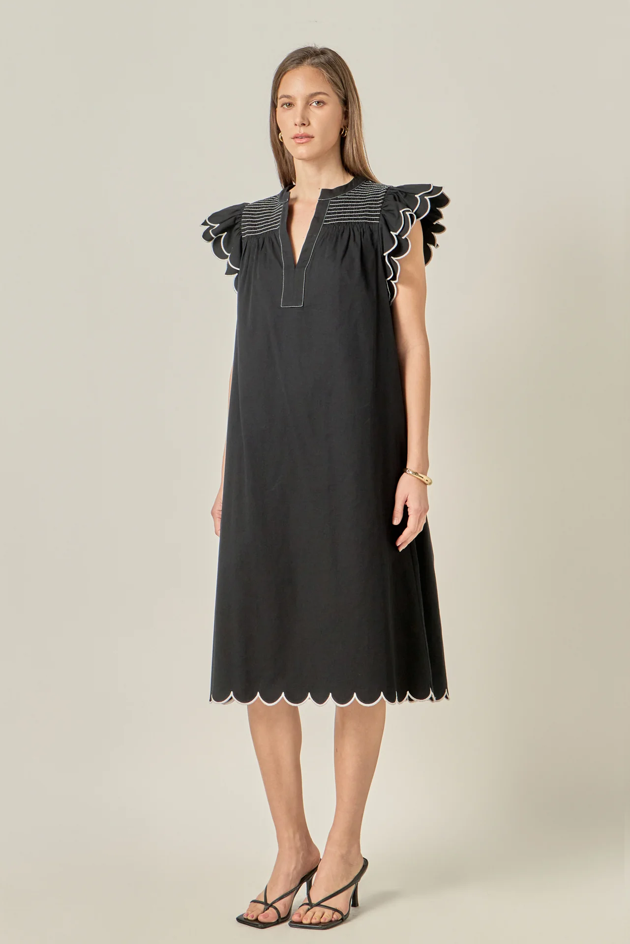 Scallop Midi Dress - Image 5