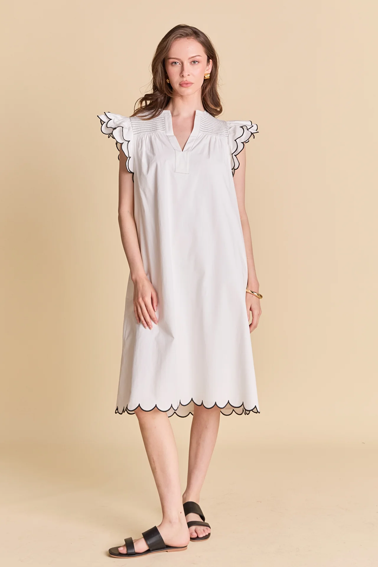 Scallop Midi Dress - Image 9