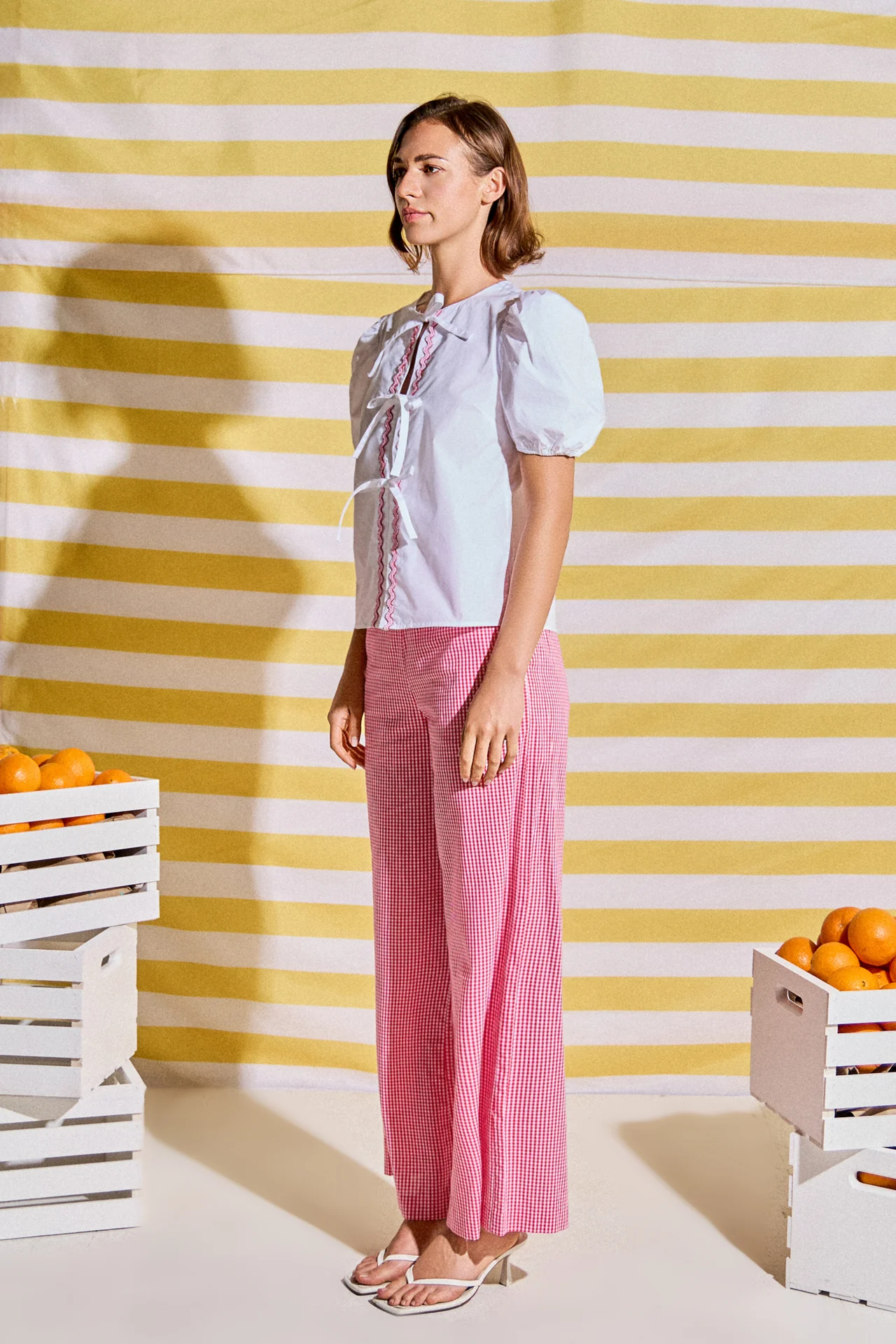 Sweet Stitched Bow Blouse - Image 4