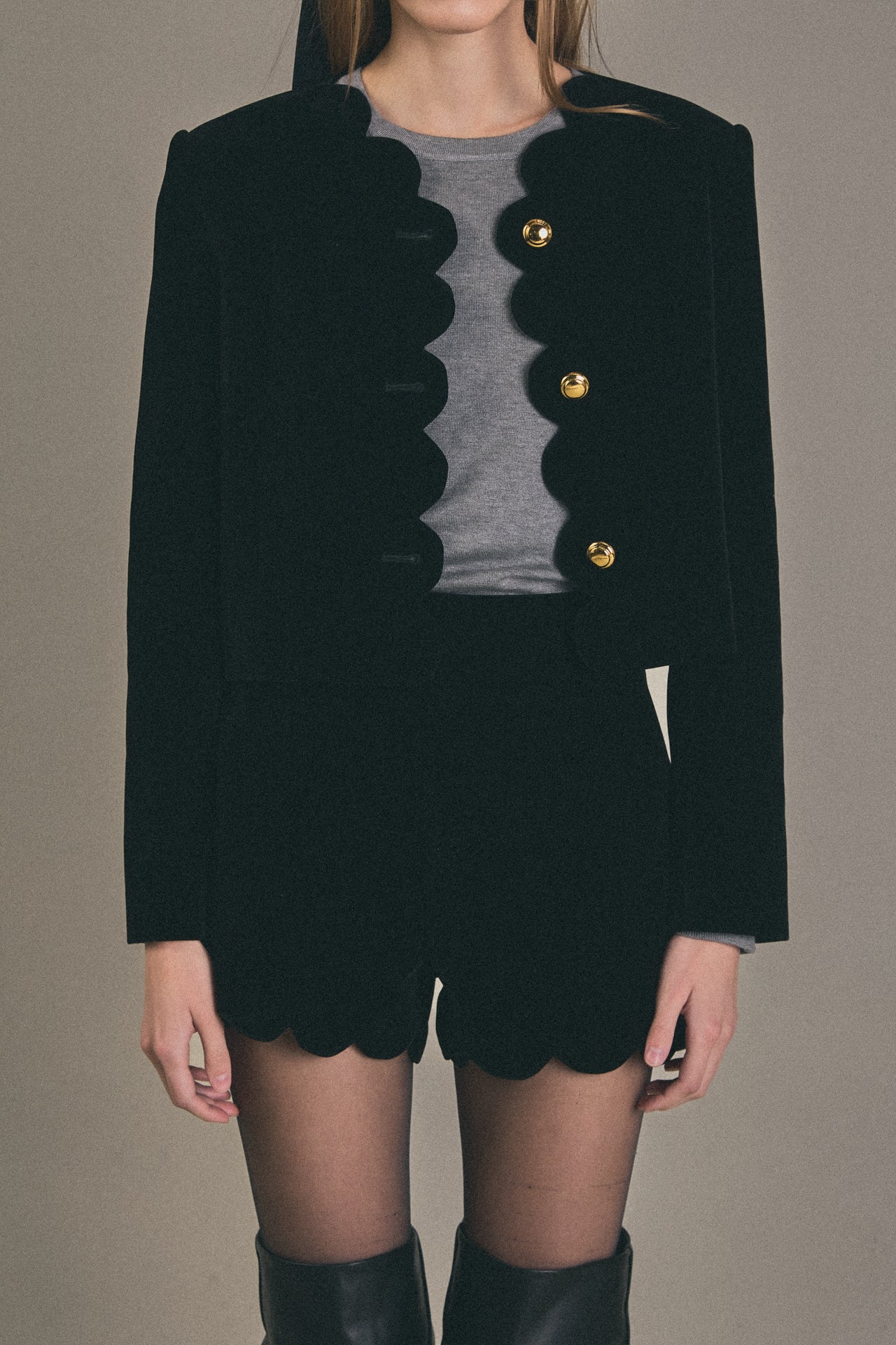 Scallop Velvet Shorts - Image 2