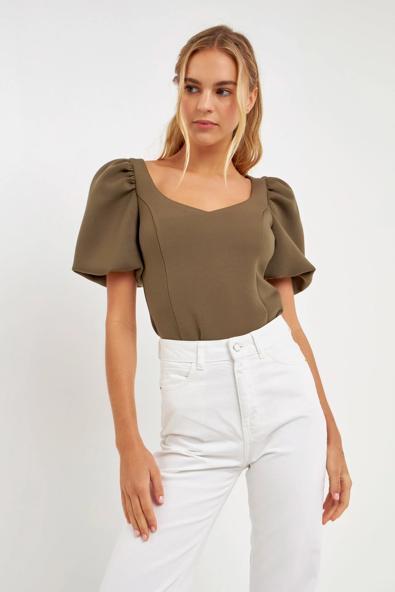 Scuba Puff Sleeve Top - Image 10