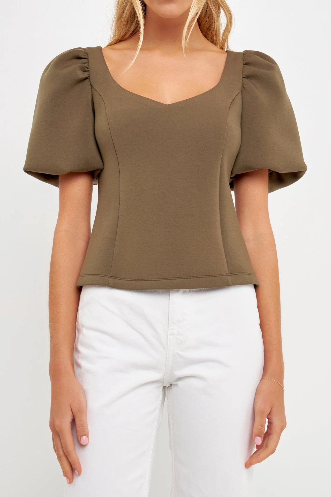 Scuba Puff Sleeve Top - Image 7