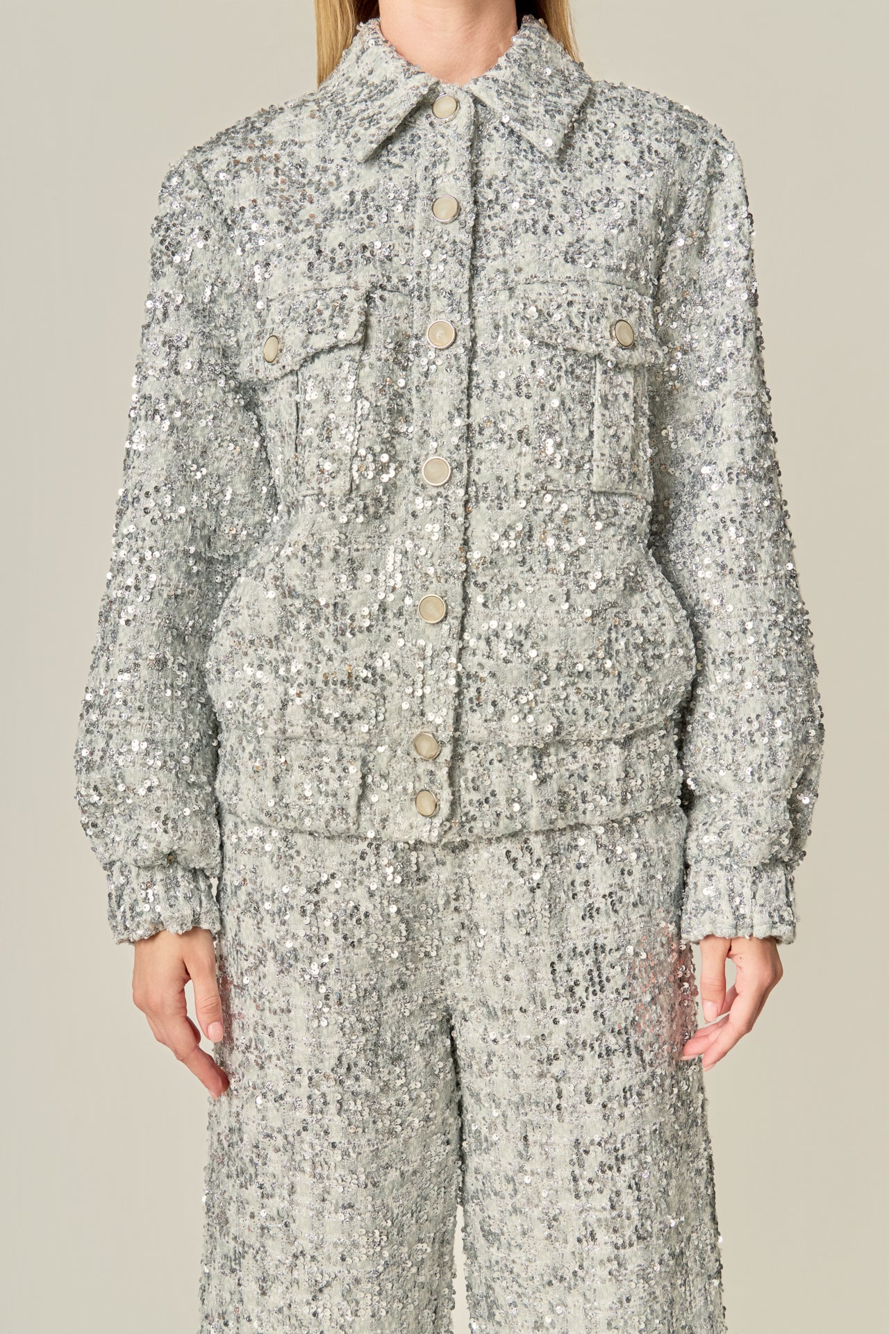 Sequin Tweed Jacket - Image 2