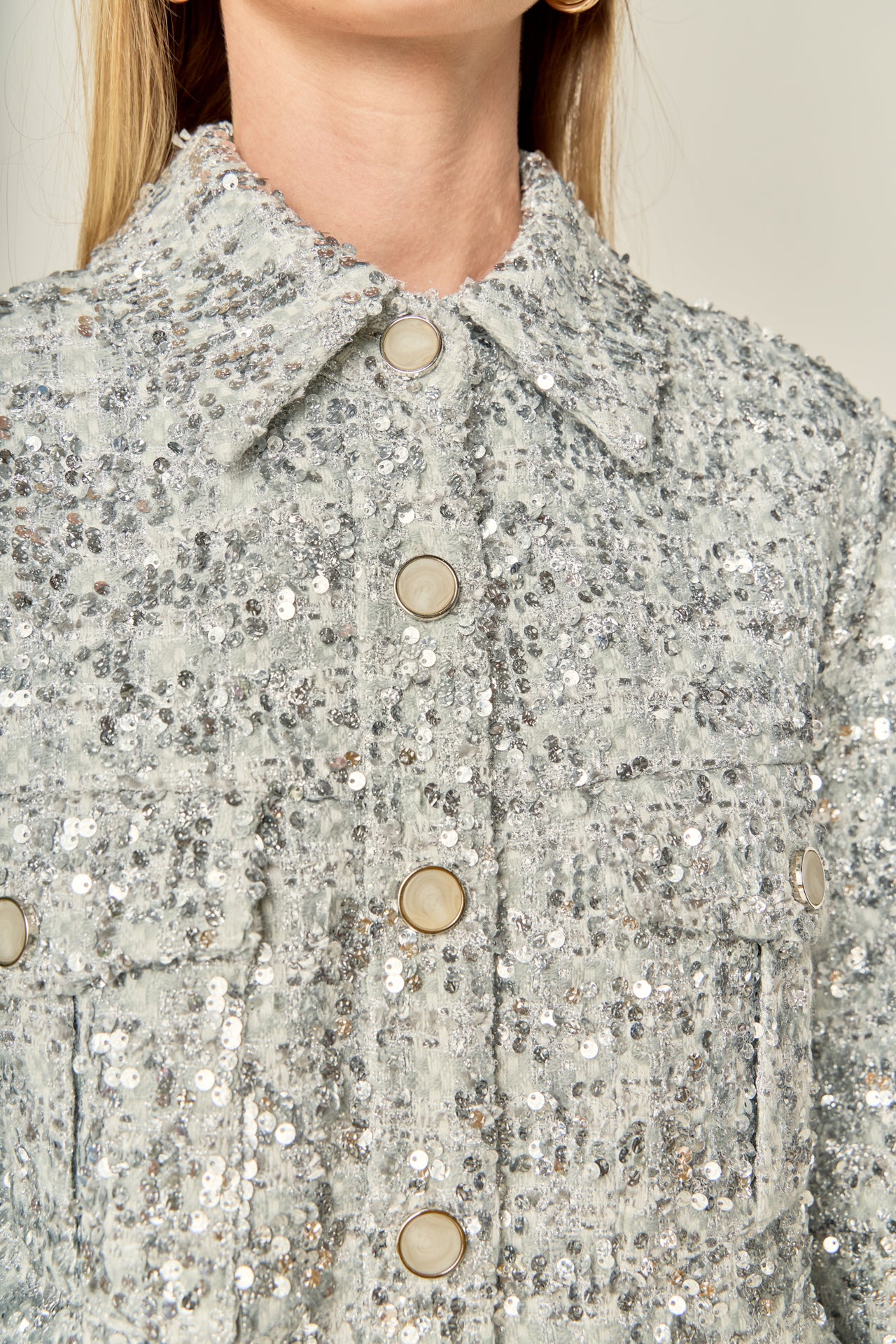 Sequin Tweed Jacket - Image 3