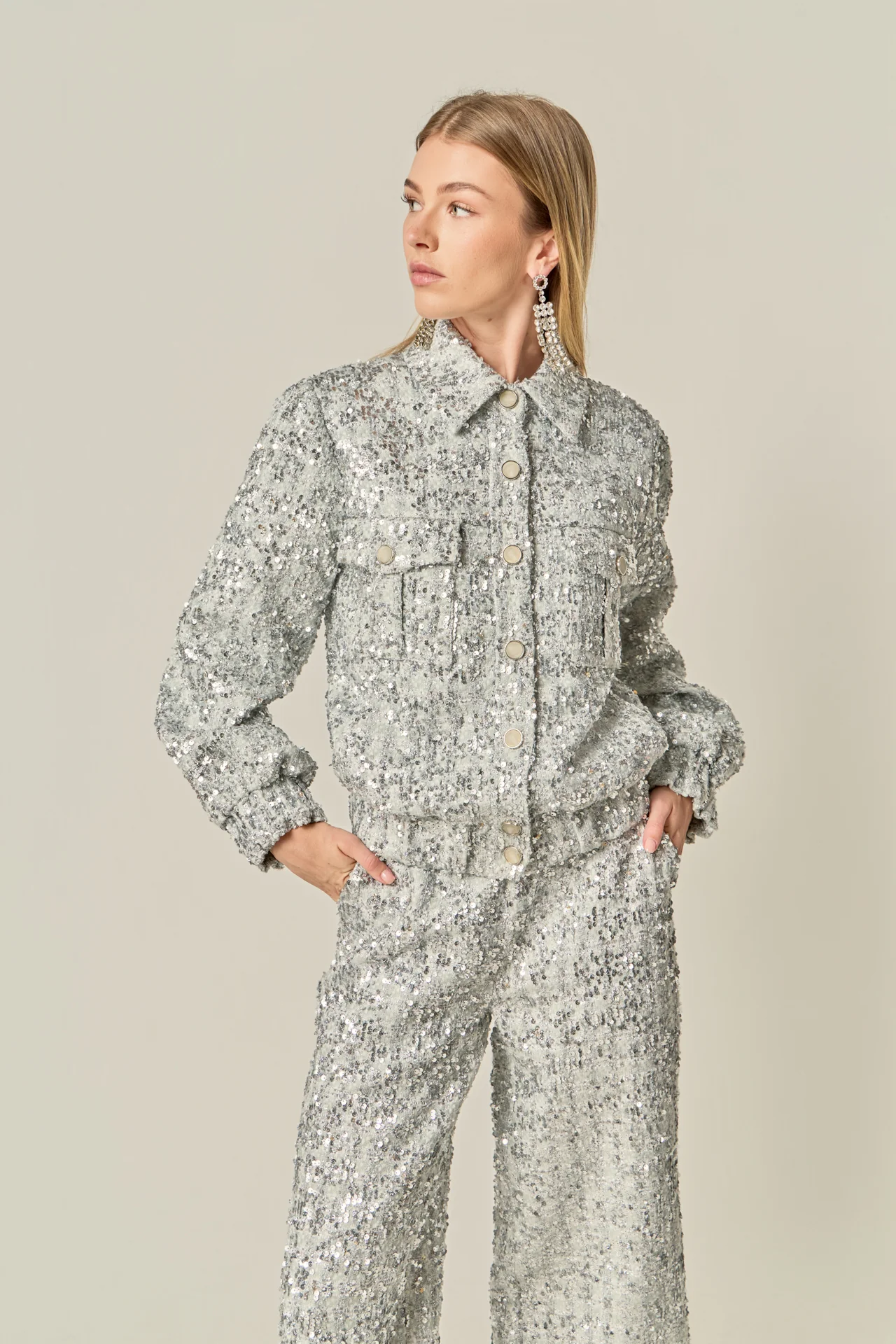 Sequin Tweed Jacket - Image 6