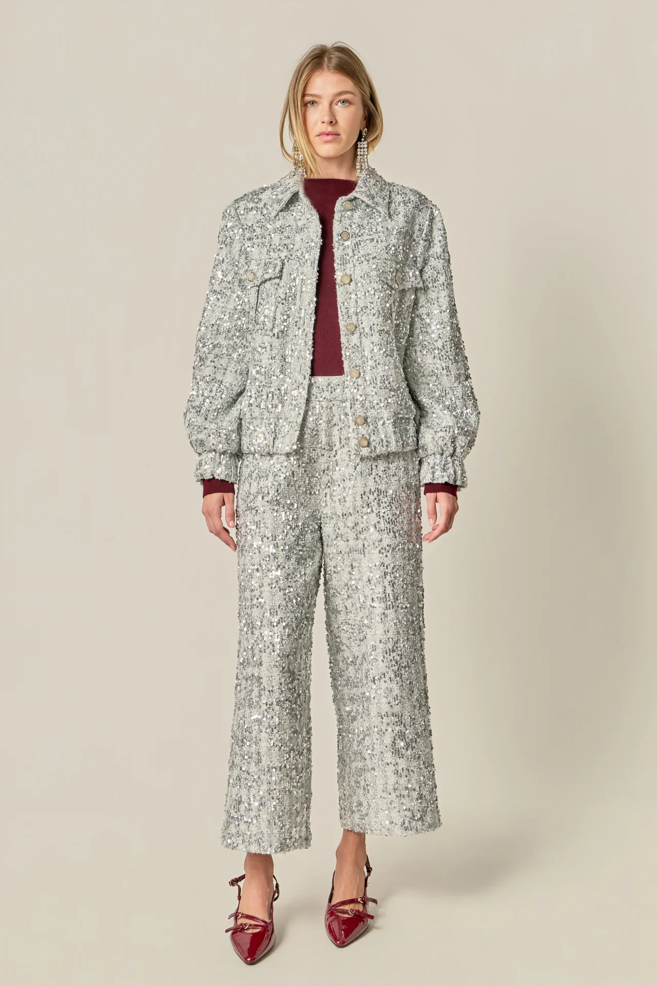 Sequin Tweed Jacket - Image 8
