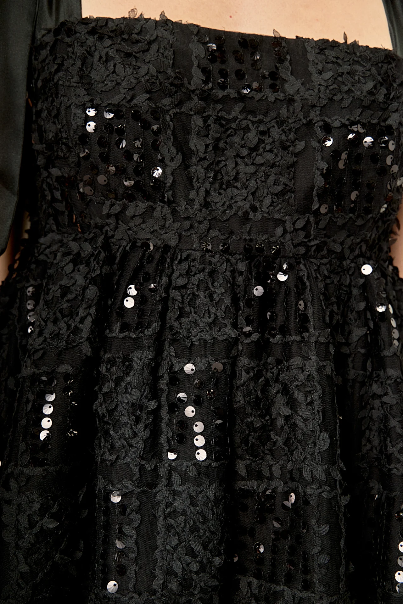 Sequin Bow Peplum Top - Image 3