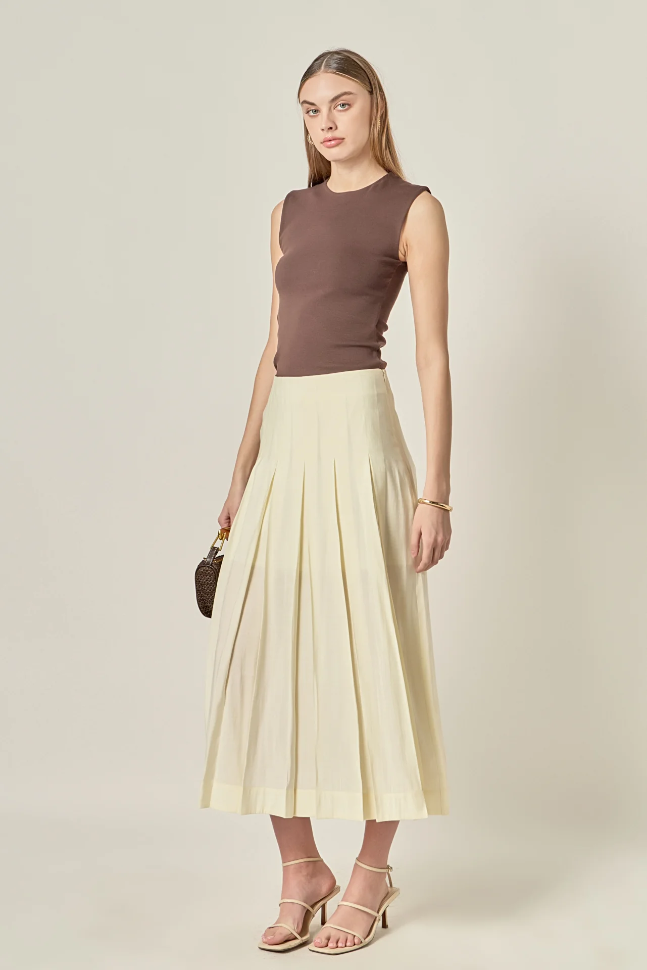 Sheer Pleated Skirt - Image 3