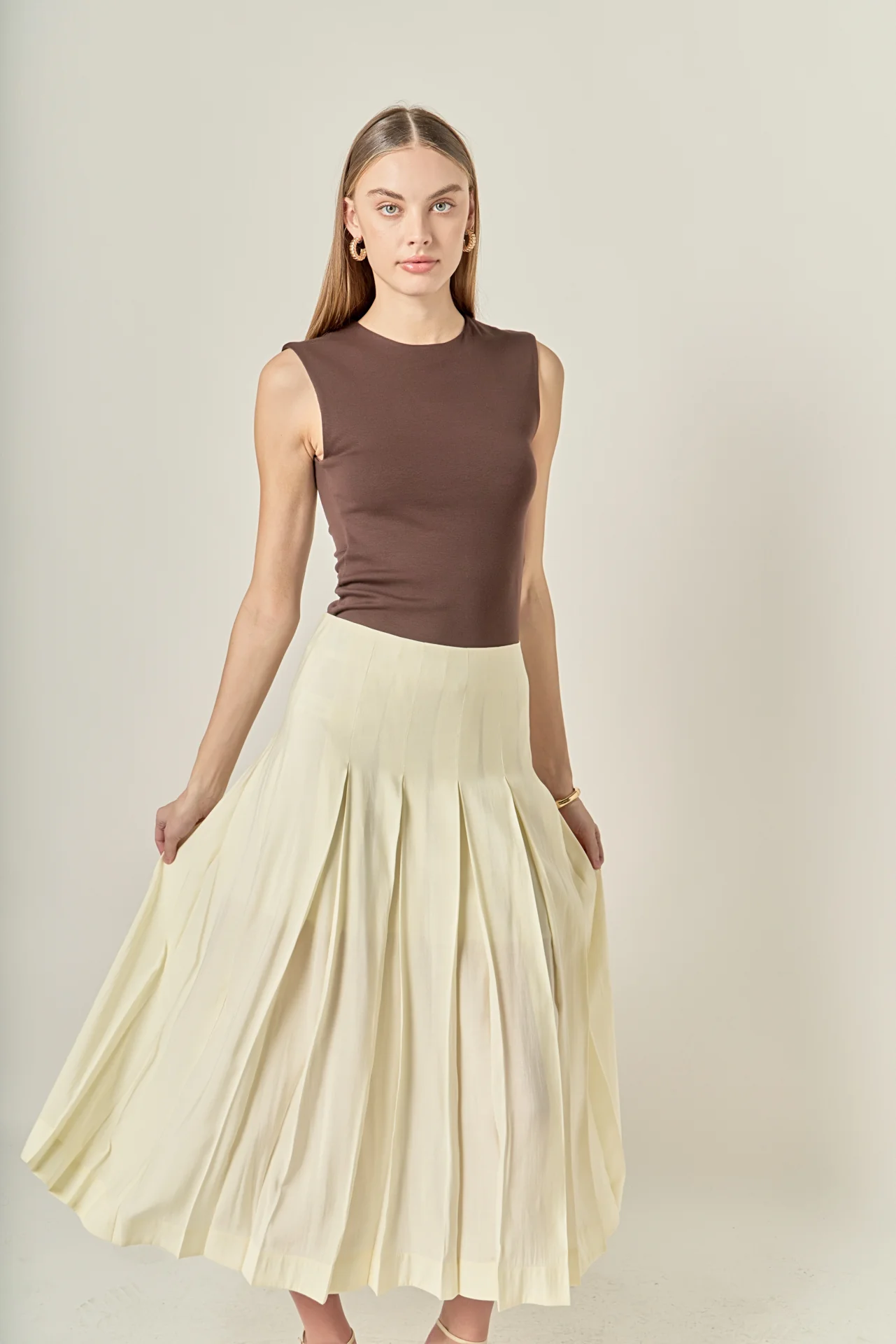 Sheer Pleated Skirt - Image 6