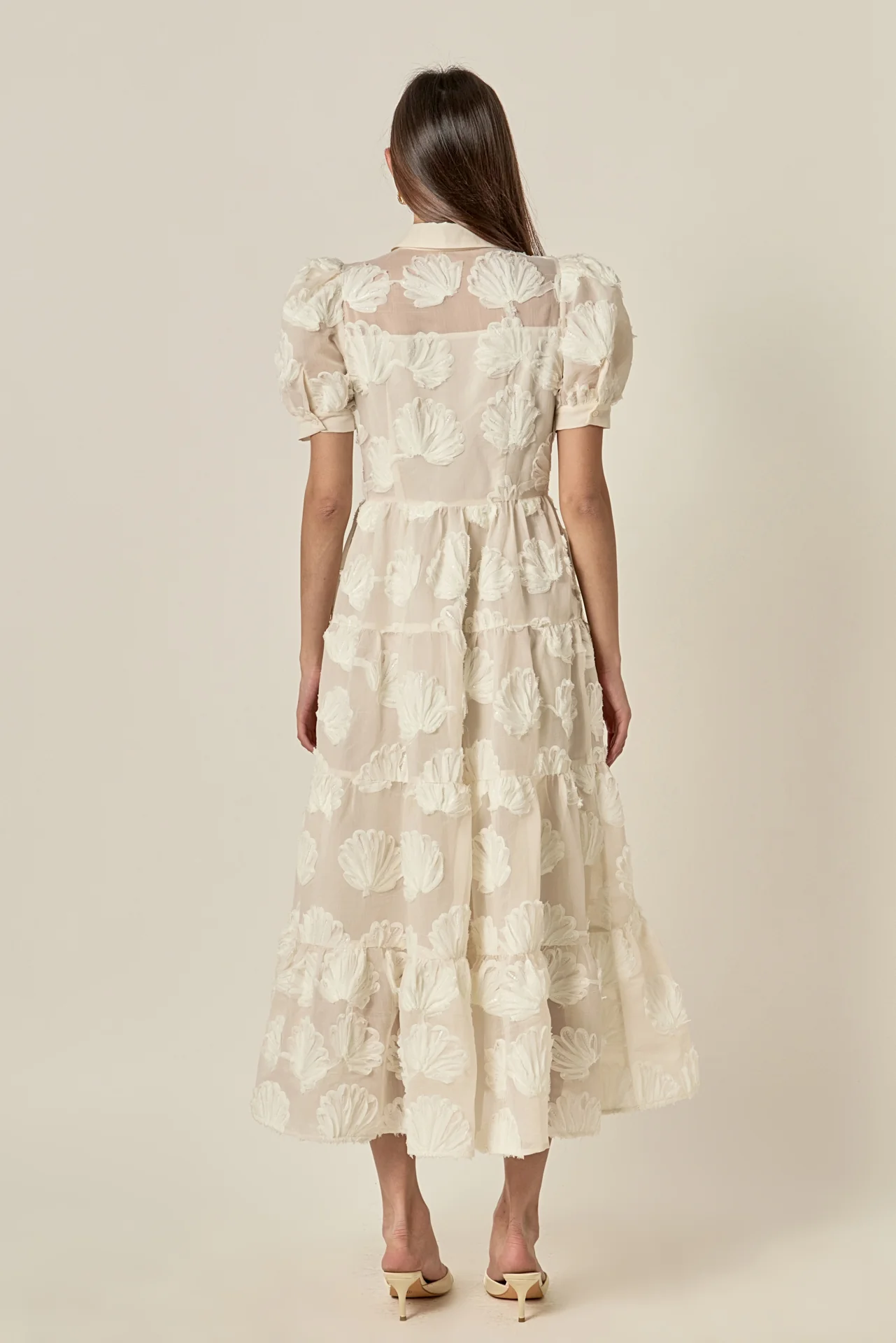 Embroidered Shell Midi Shirt Dress - Image 12