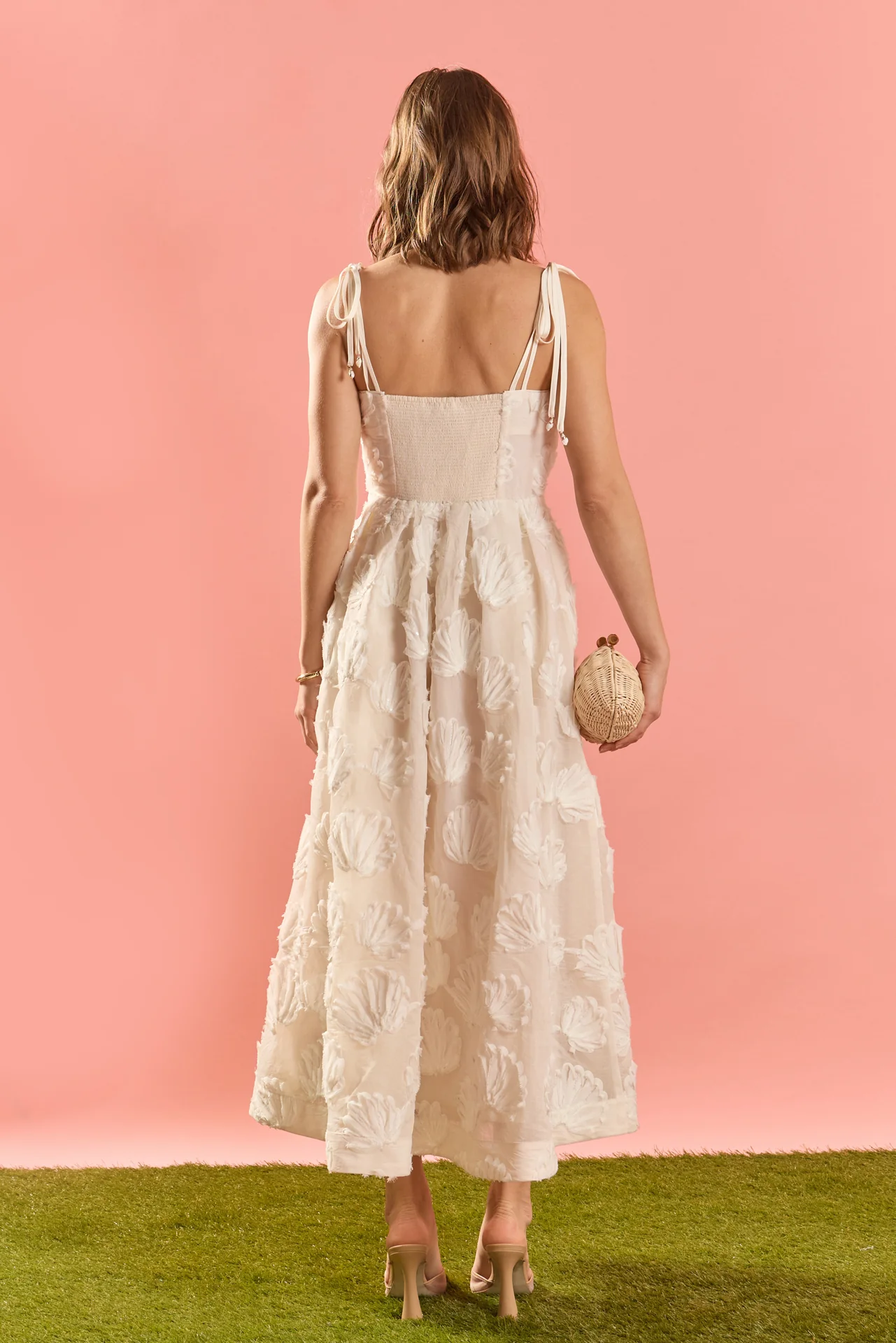 Embroidered Shell Sleeveless Midi Dress - Image 4