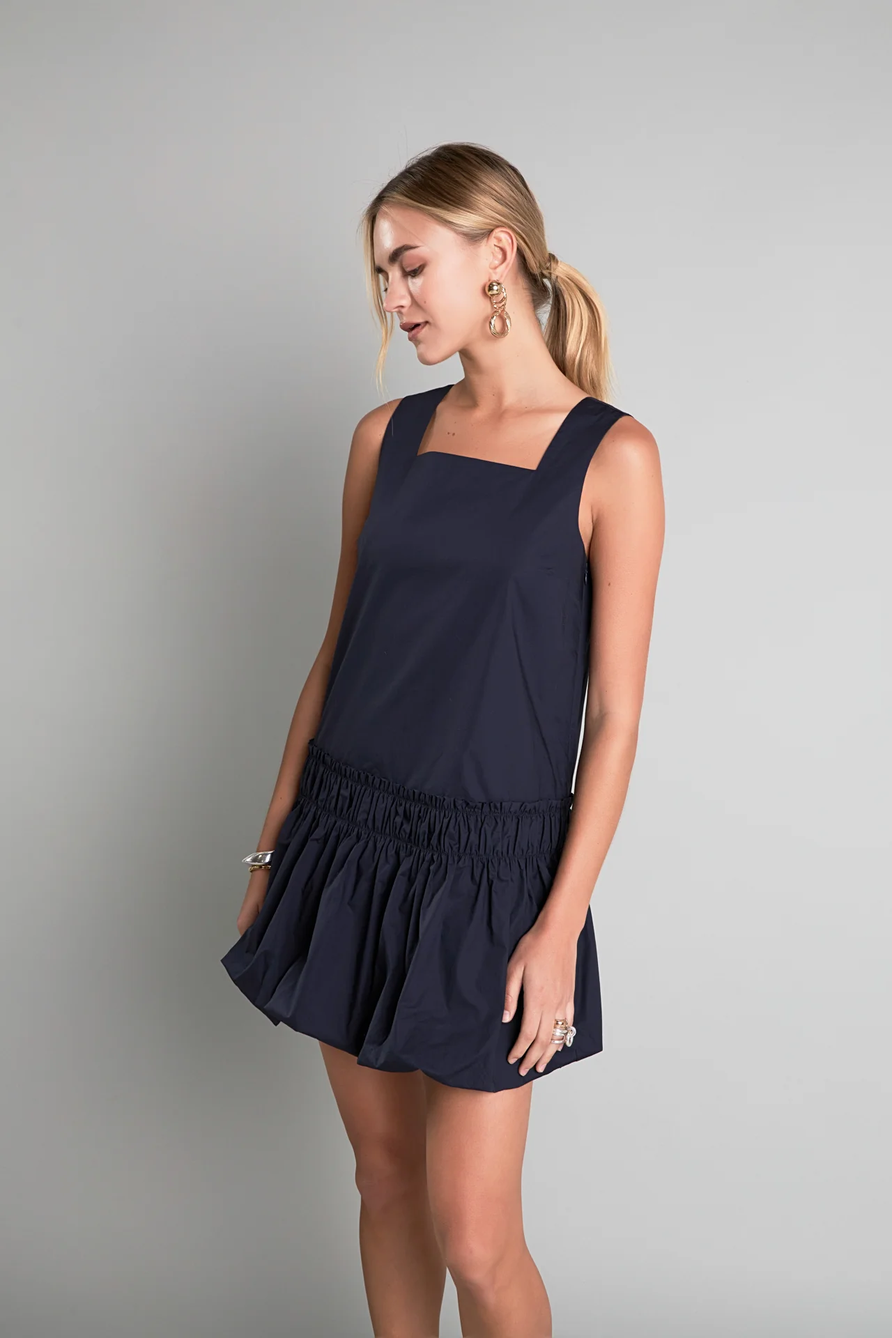 Shirring Detailed Sleeveless Dress - Image 10