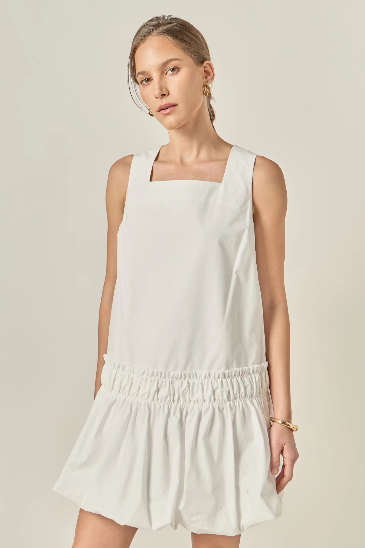 Shirring Detailed Sleeveless Dress - Image 5