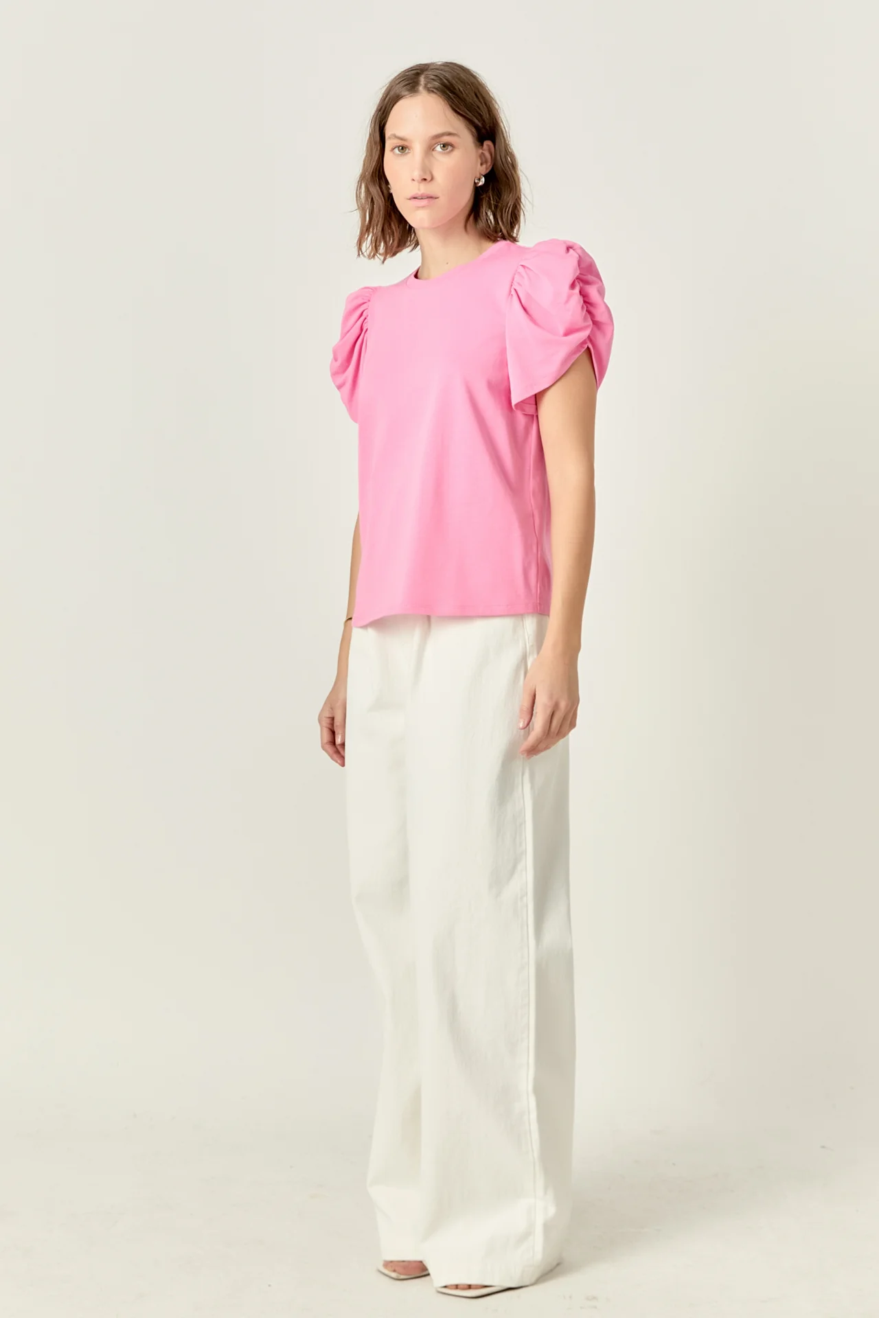 Ruched Sleeve T-Shirt - Image 13