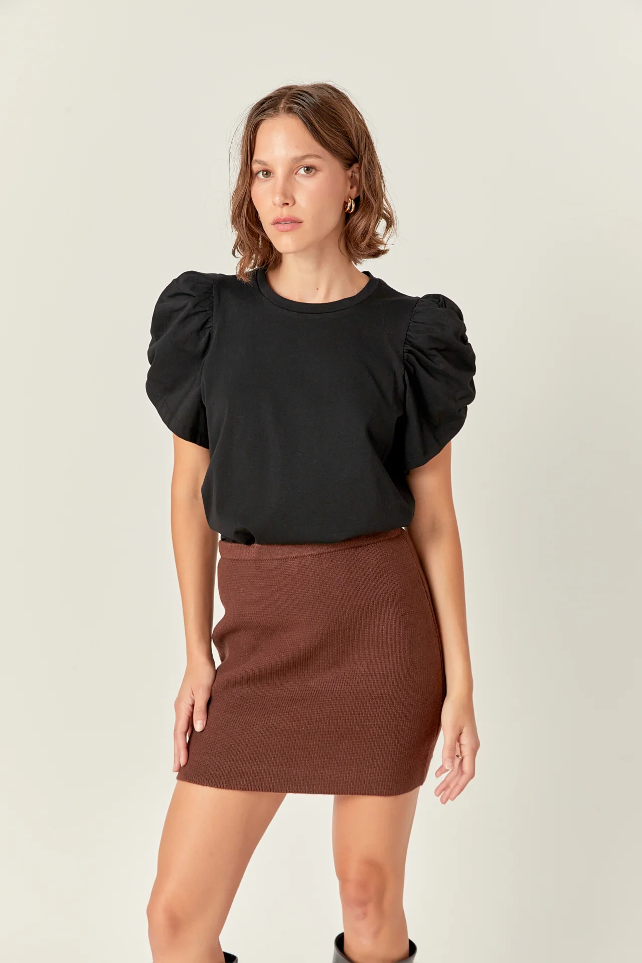 Ruched Sleeve T-Shirt - Image 20
