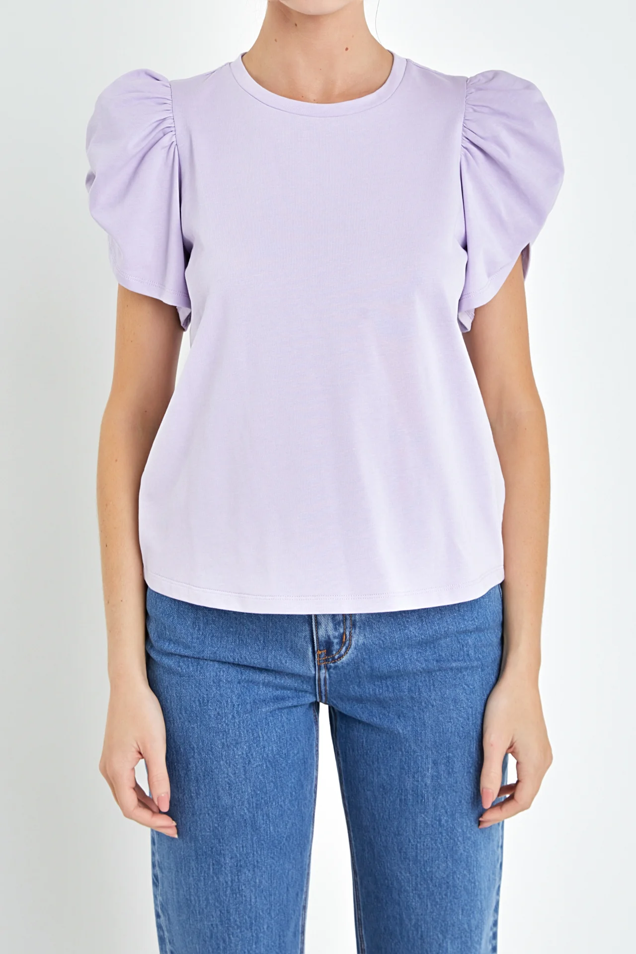 Ruched Sleeve T-Shirt - Image 27