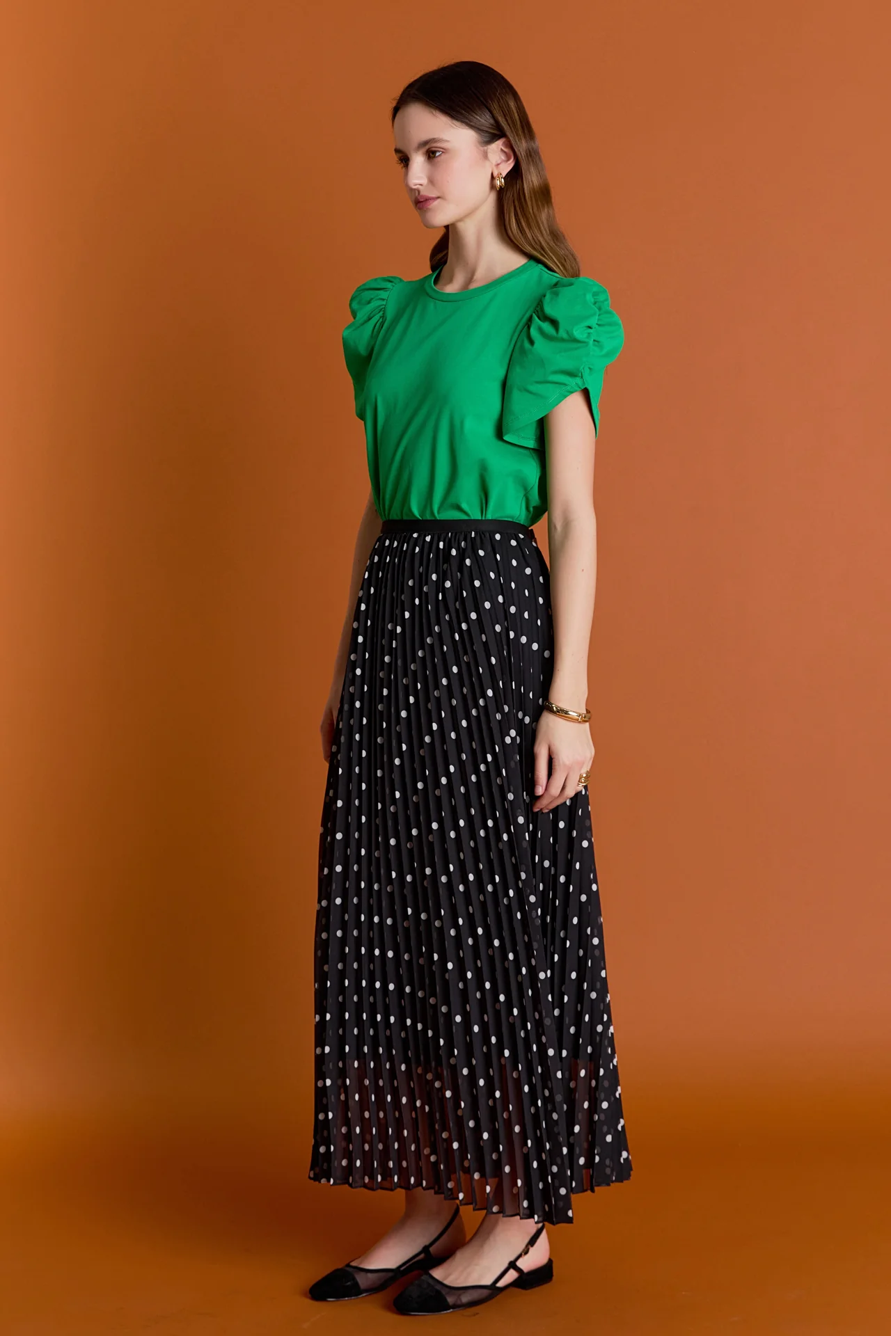 Ruched Sleeve T-Shirt - Image 3