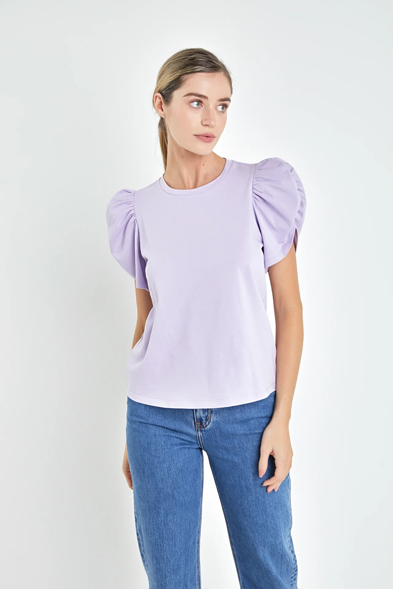 Ruched Sleeve T-Shirt - Image 30