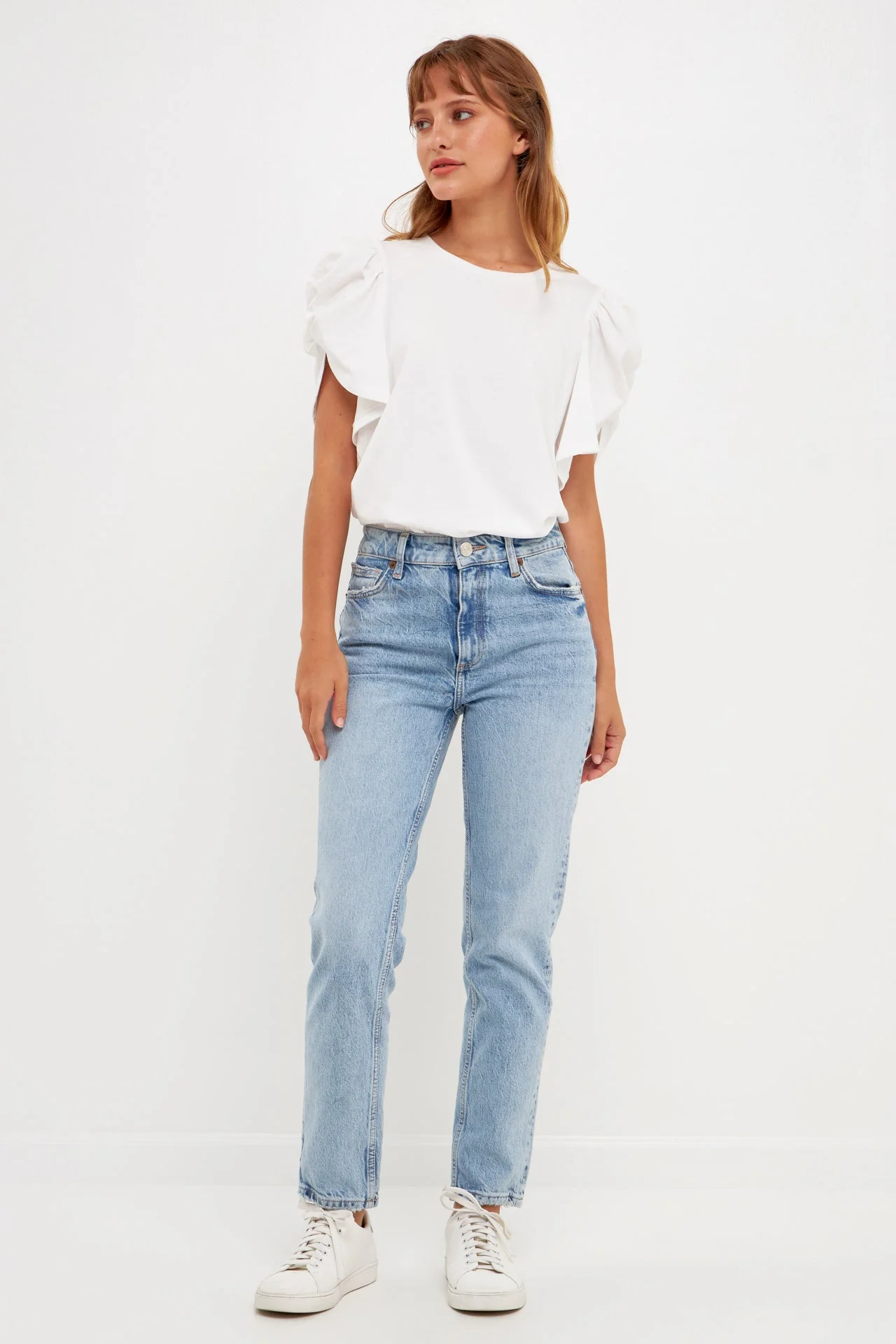 Ruched Sleeve T-Shirt - Image 31
