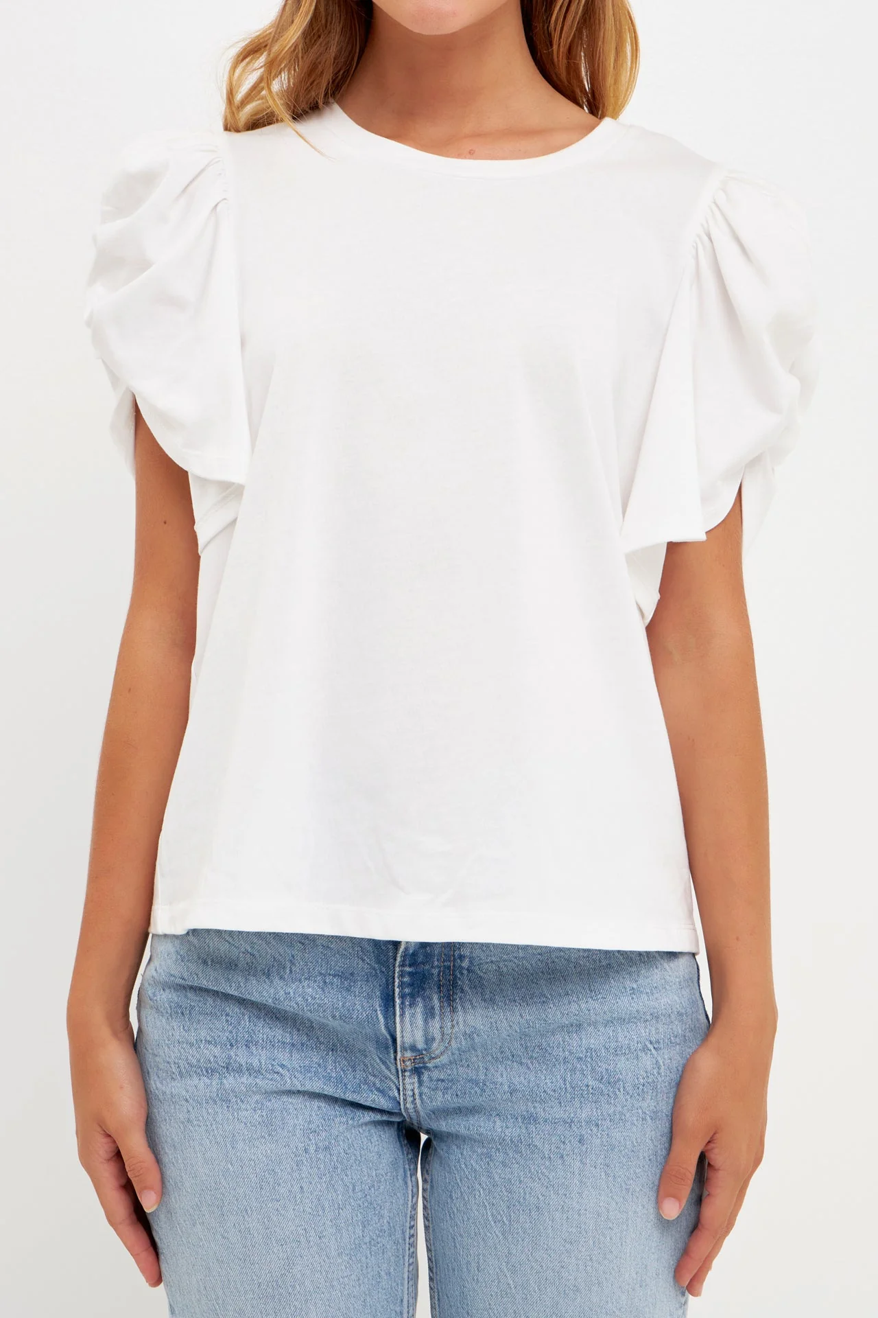 Ruched Sleeve T-Shirt - Image 32