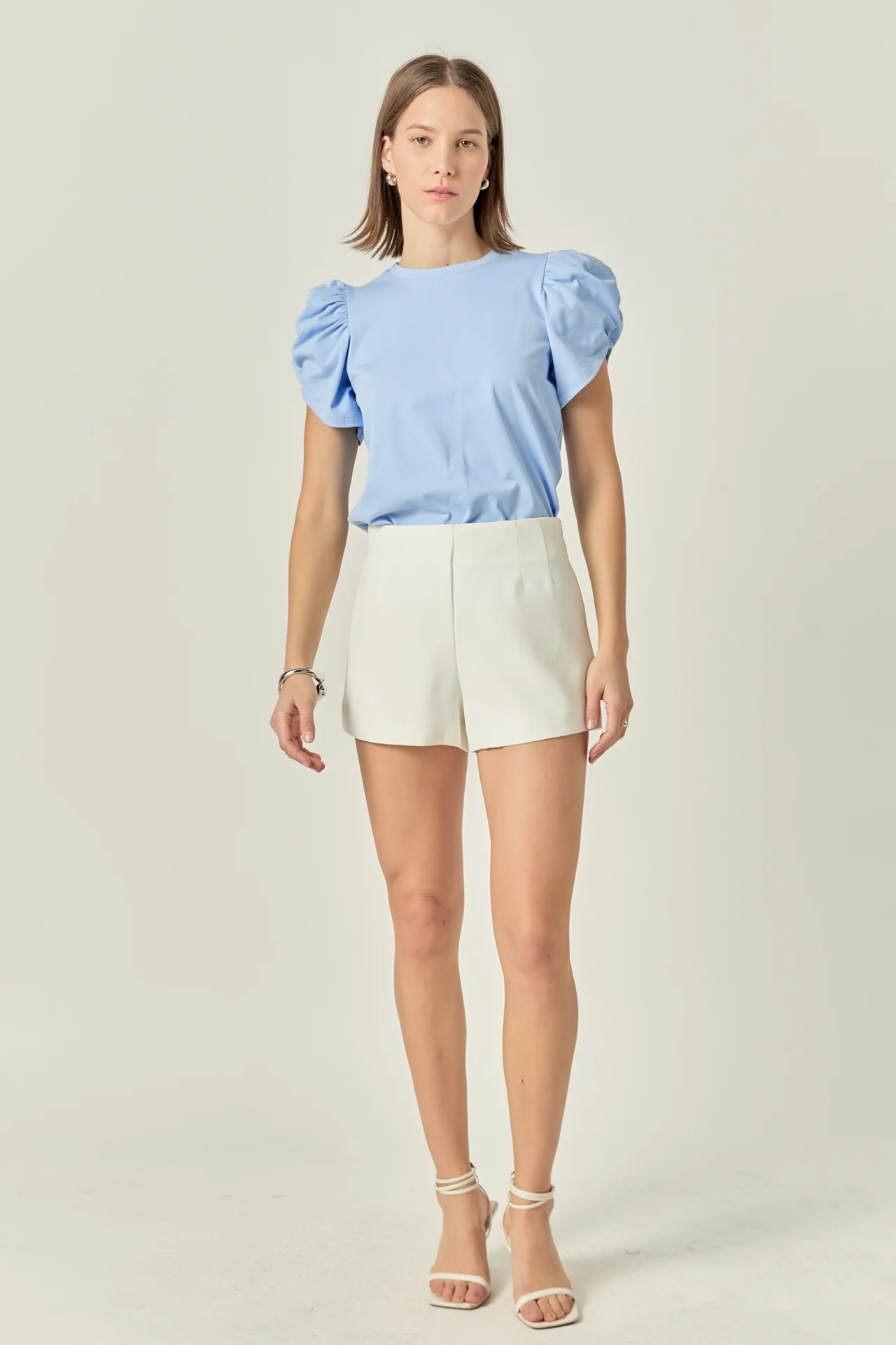 Ruched Sleeve T-Shirt - Image 6