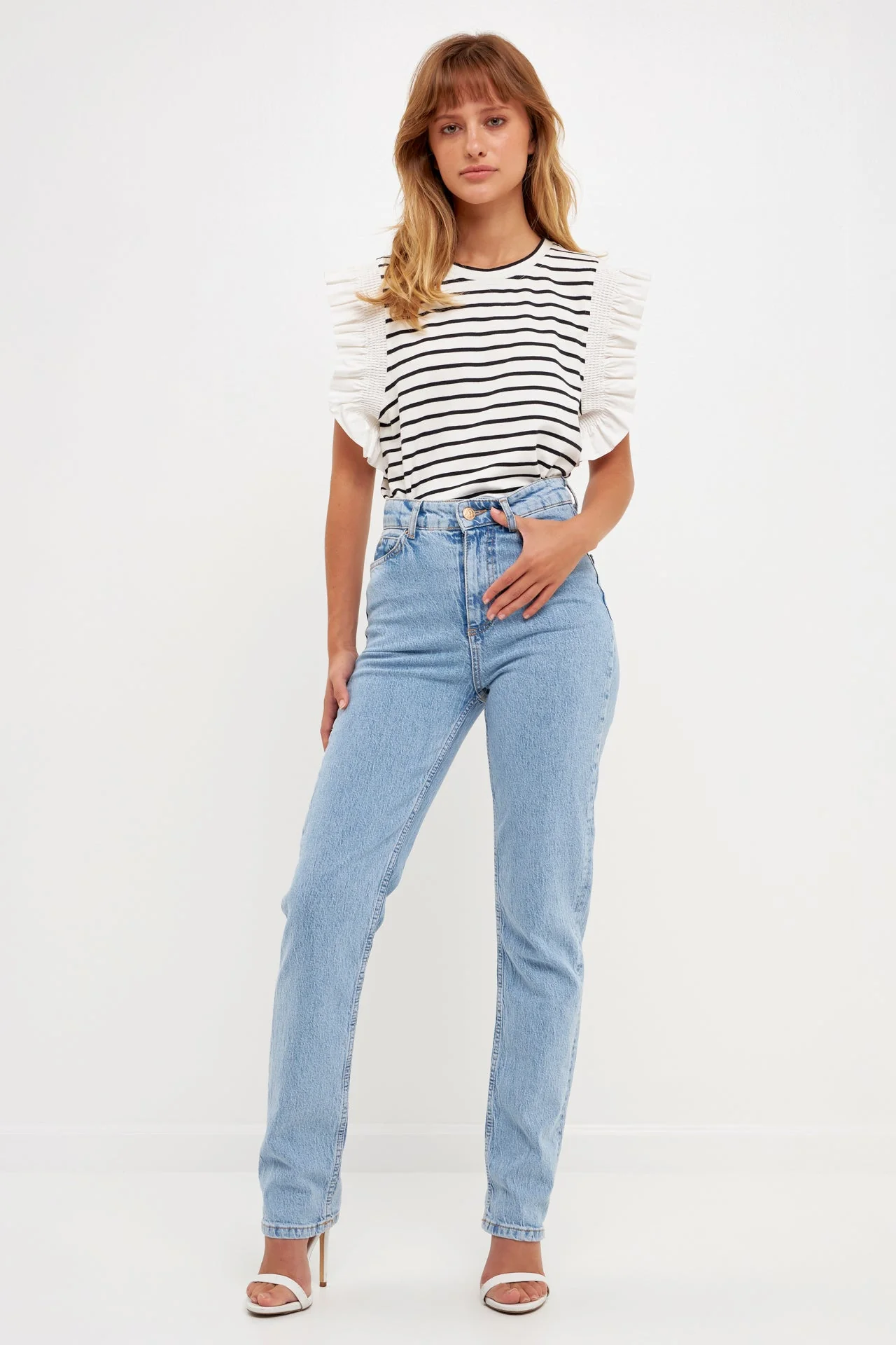 Ruffle Cap Sleeve Top - Image 11