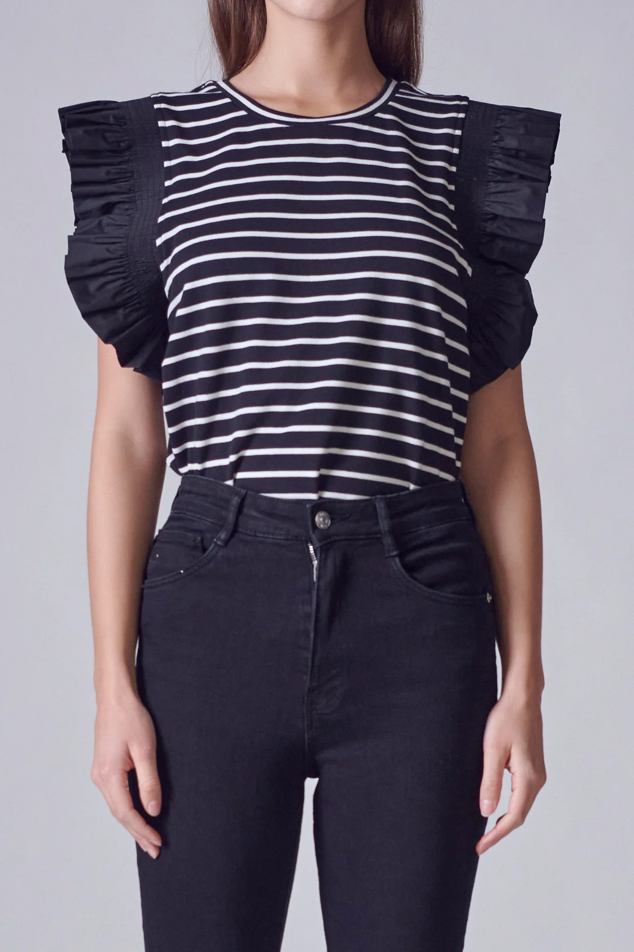 Ruffle Cap Sleeve Top - Image 2