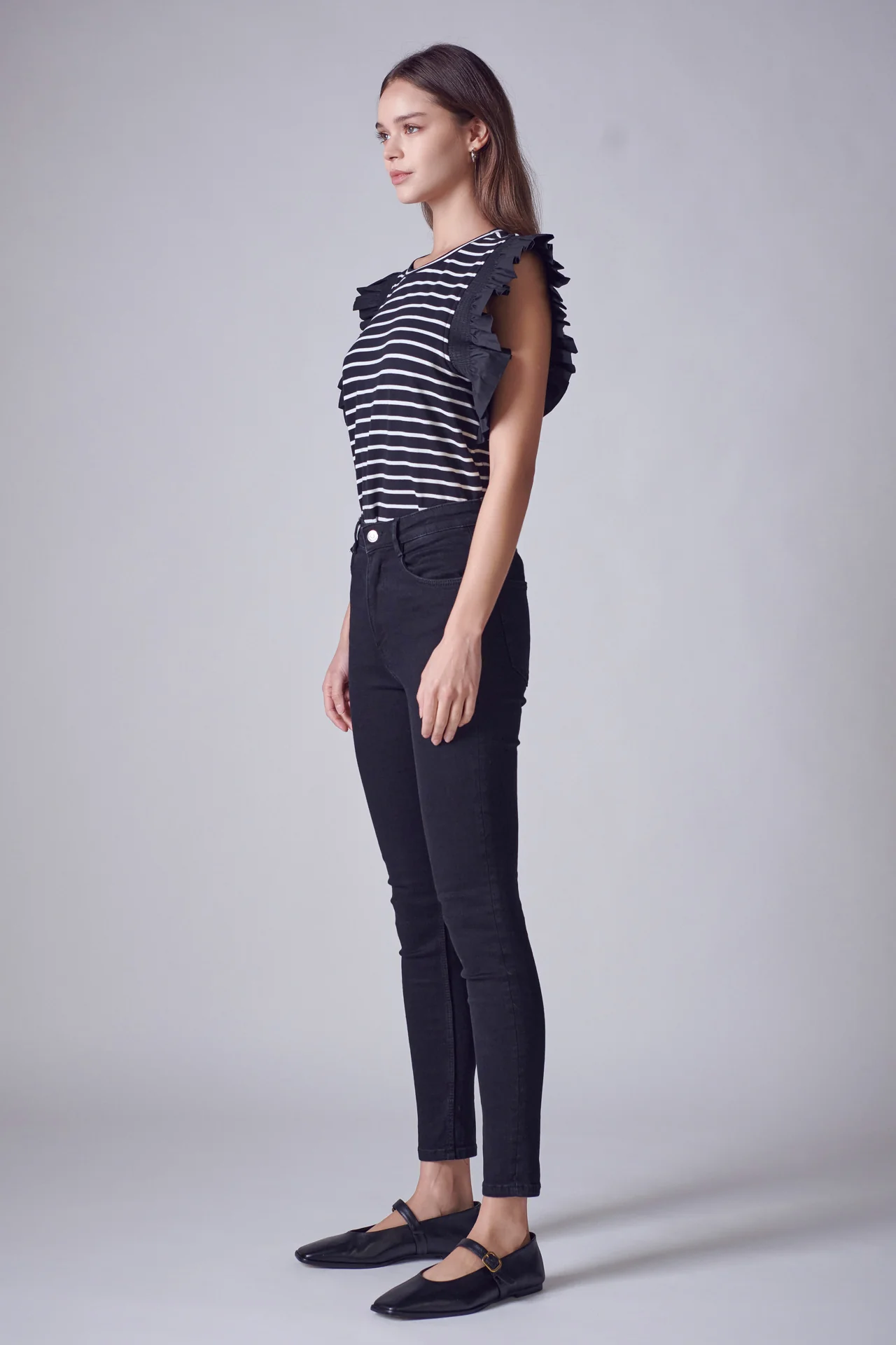 Ruffle Cap Sleeve Top - Image 3