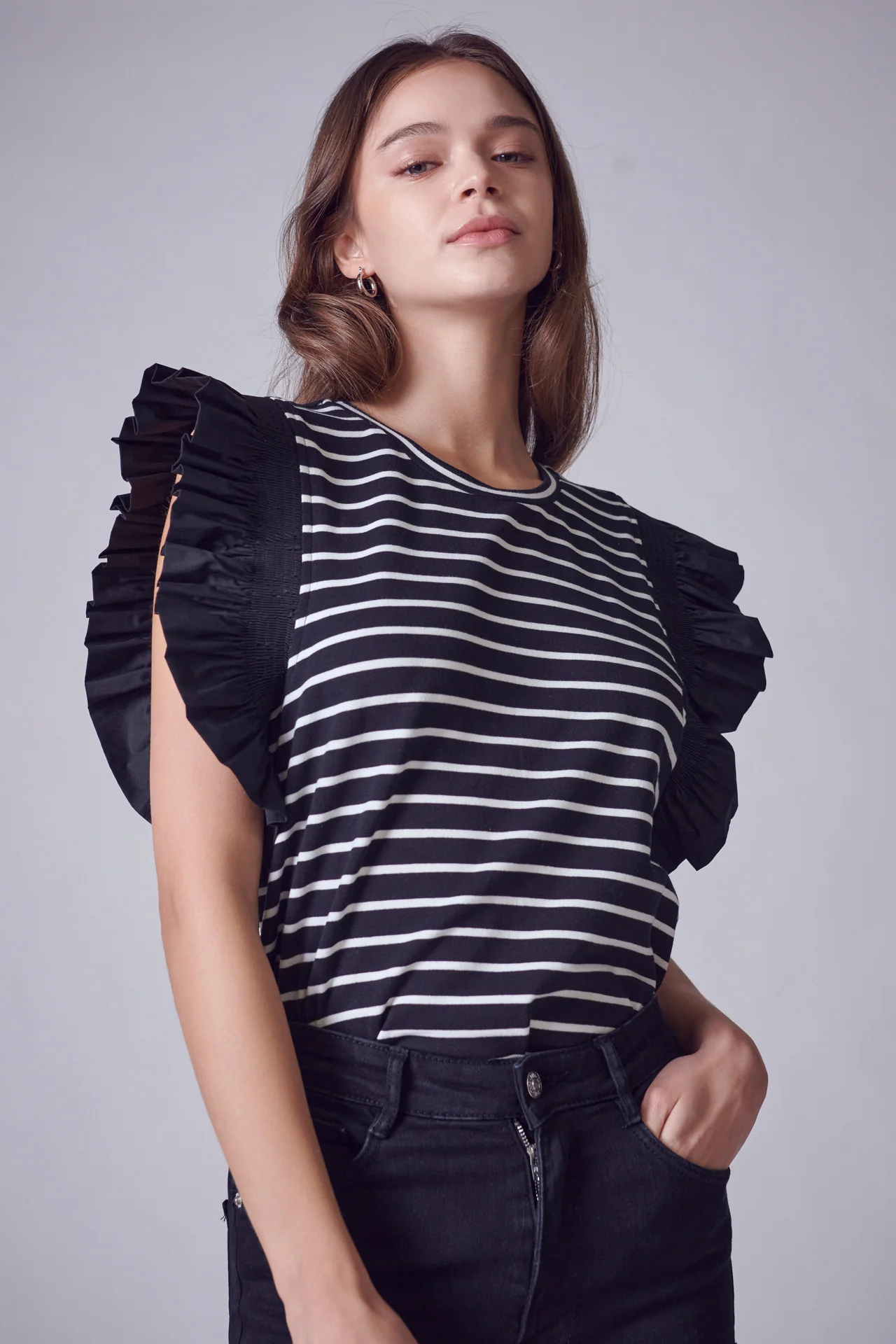 Ruffle Cap Sleeve Top - Image 5