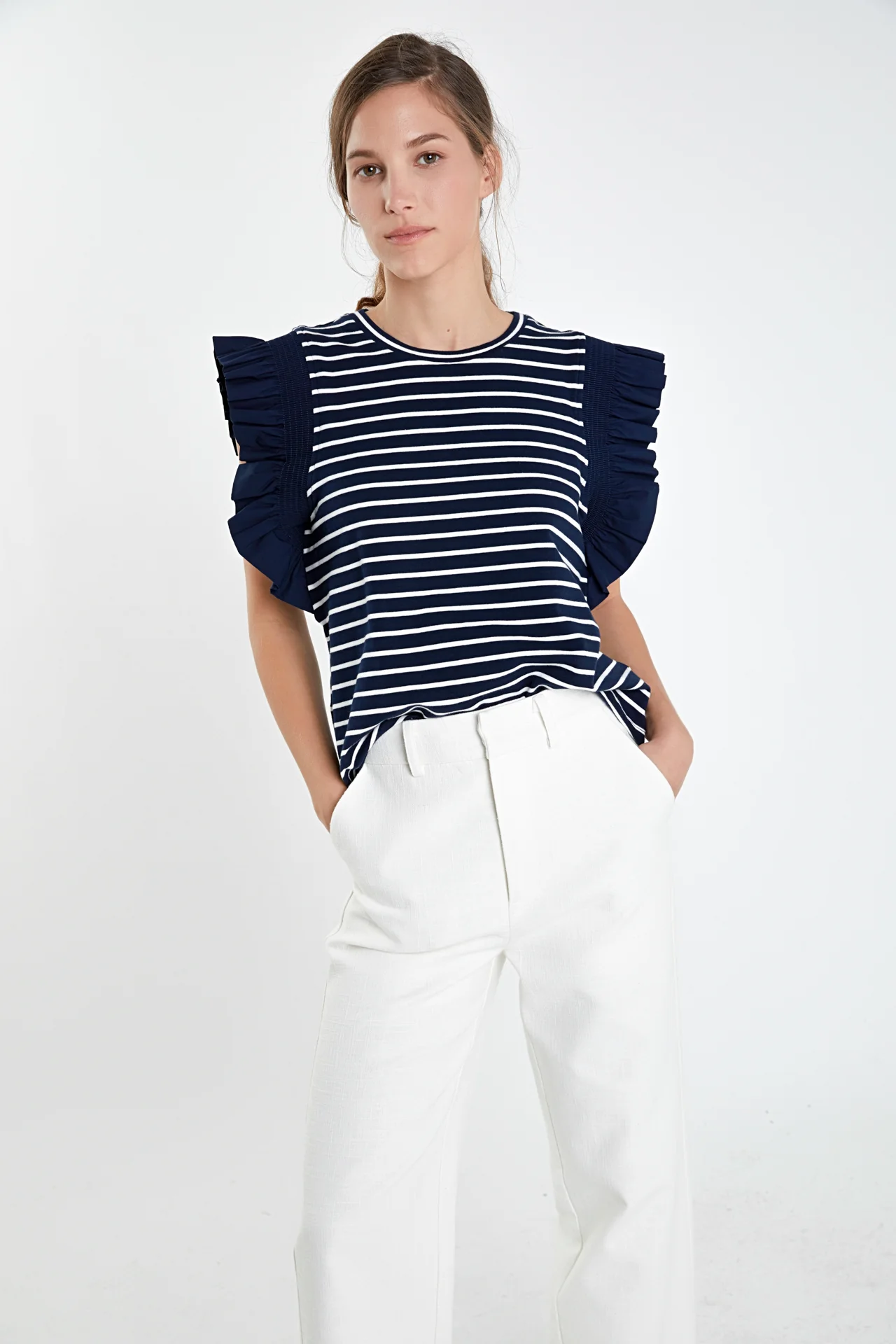 Ruffle Cap Sleeve Top - Image 7