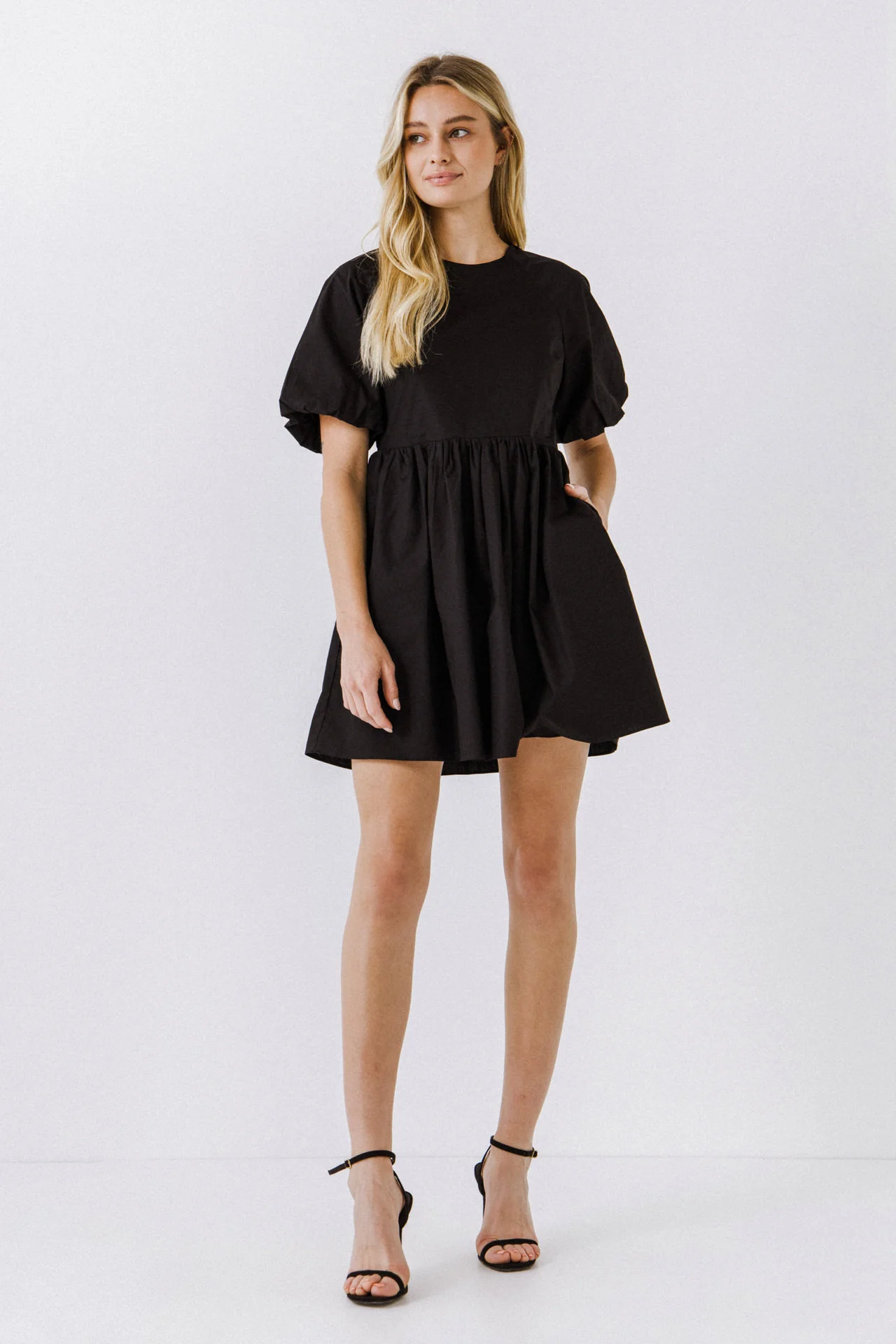 Short Balloon Sleeve Mini Dress - Image 11
