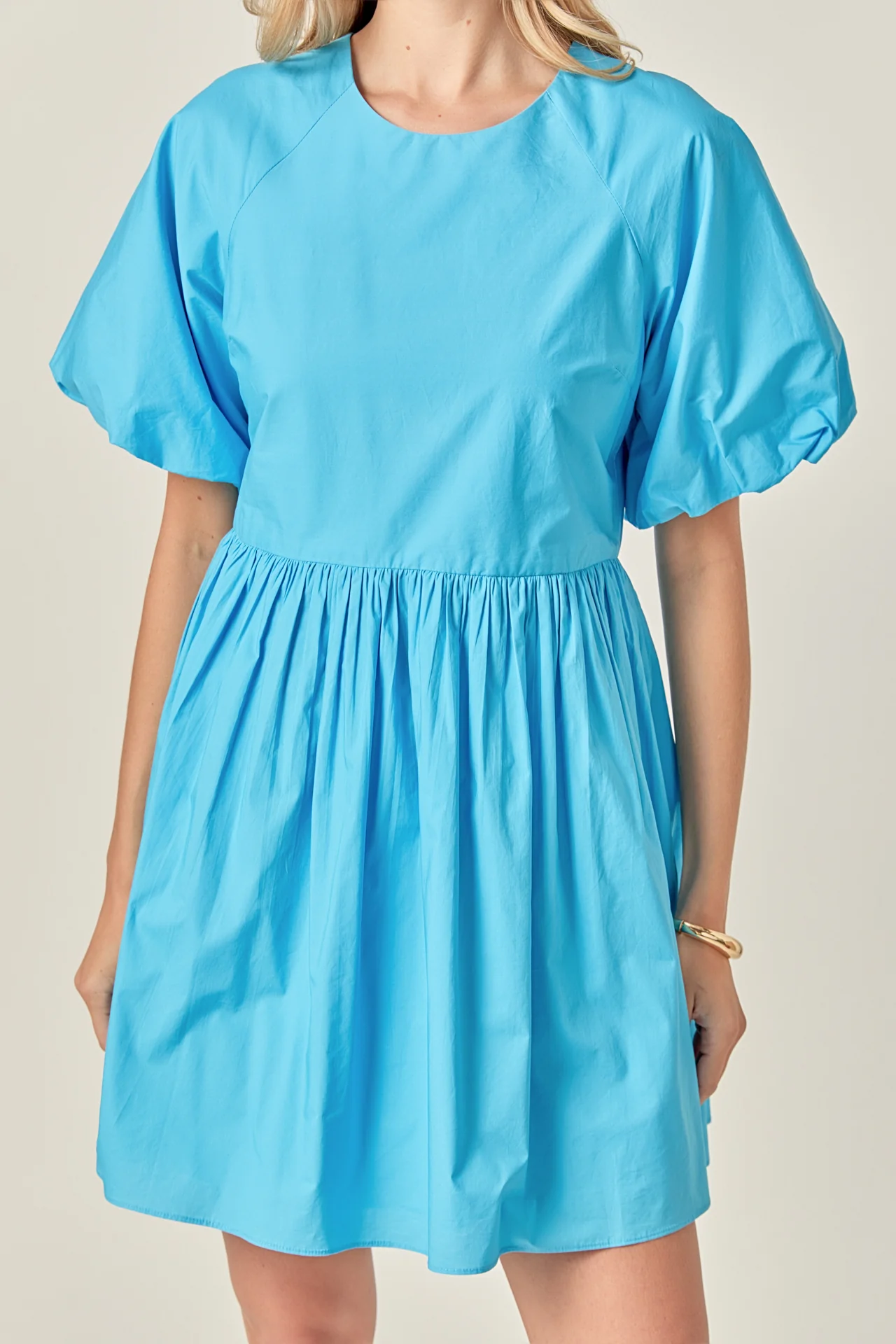 Short Balloon Sleeve Mini Dress - Image 2
